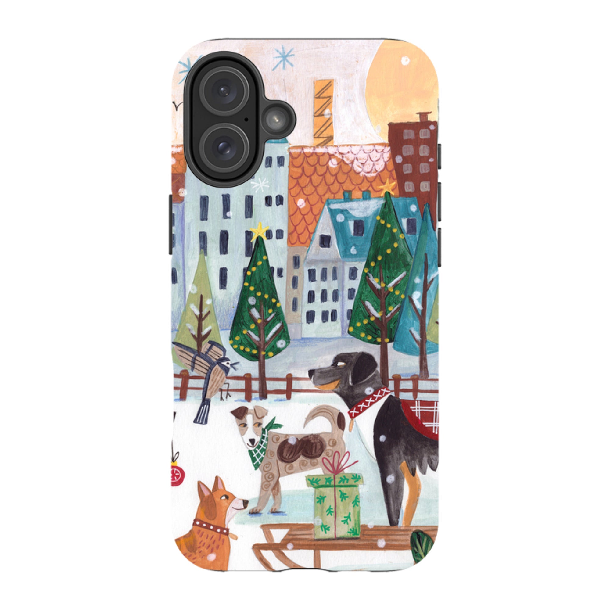 iPhone Tough Case - Christmas Dogs By Caroline Bonne Muller