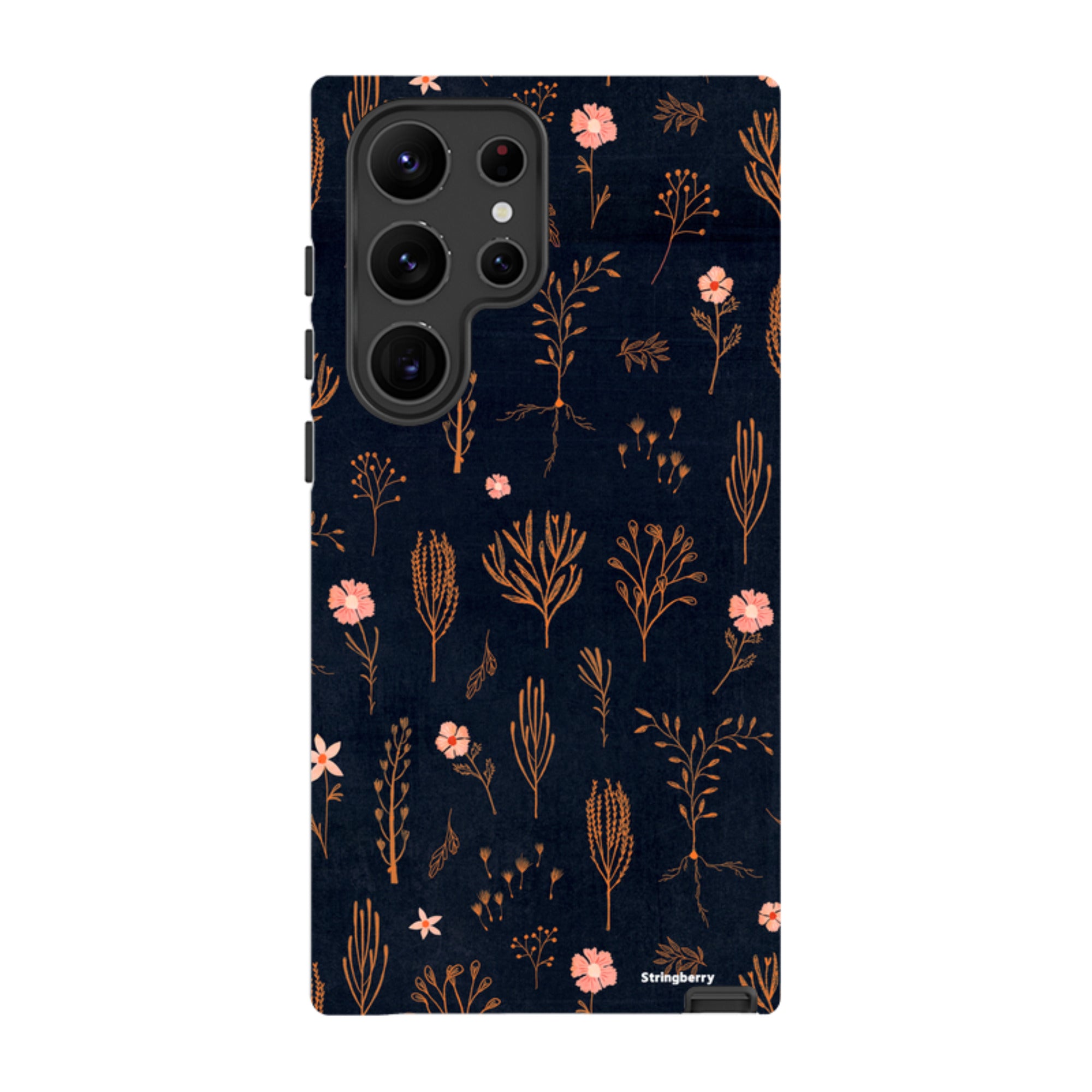 Samsung Tough Case - Floral Light Orange And Pink By Katherine Quinn