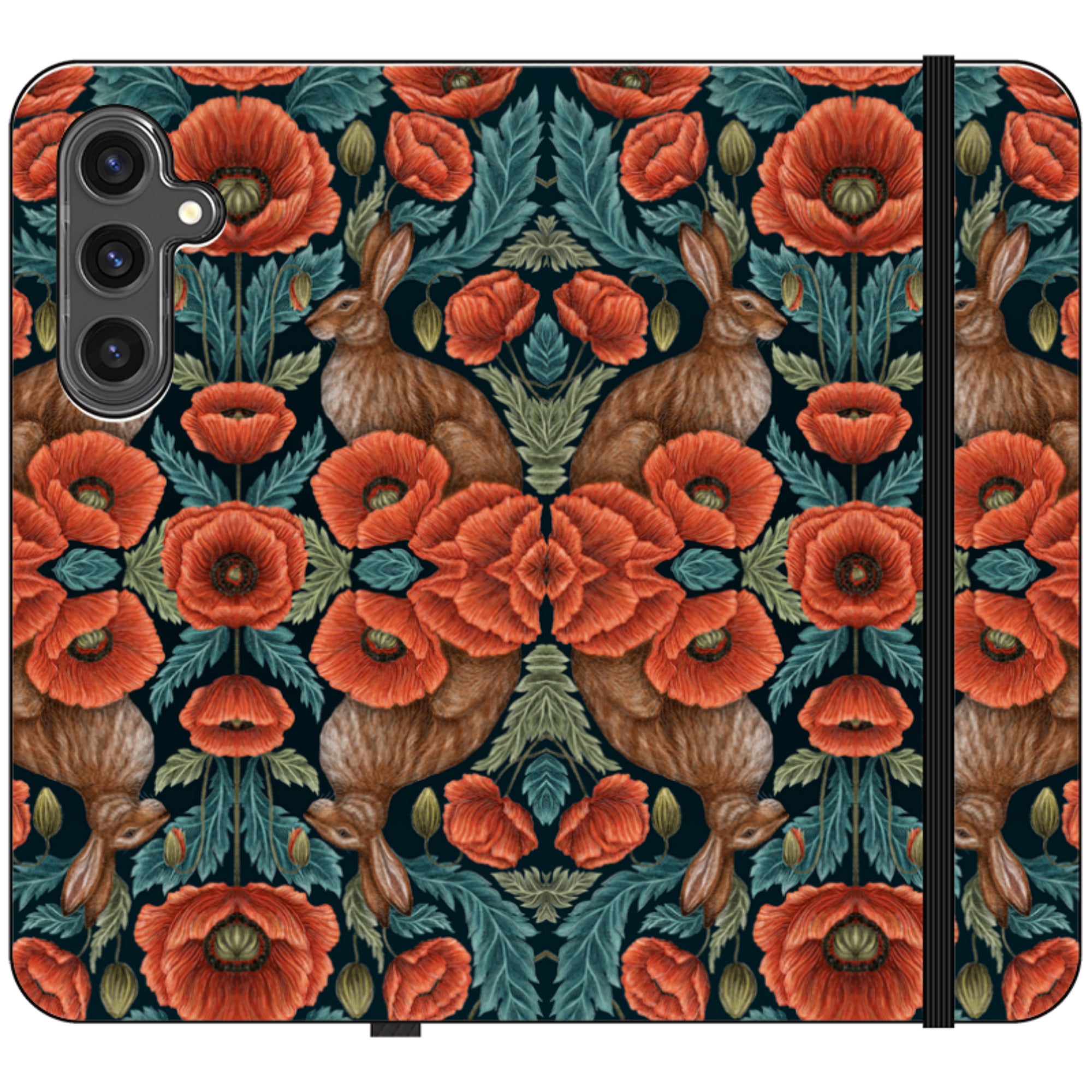 Poppy Red Wallet Case By Catherine Rowe