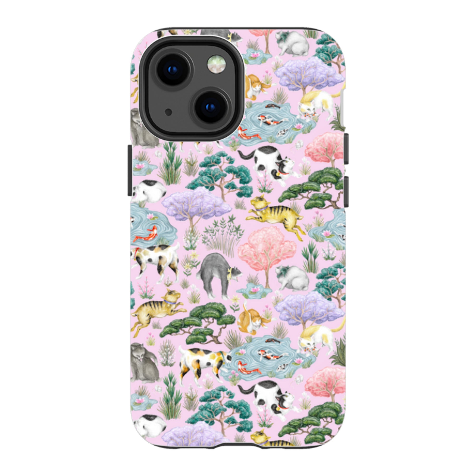 iPhone Tough Case - Cat Garden By Catherine Rowe