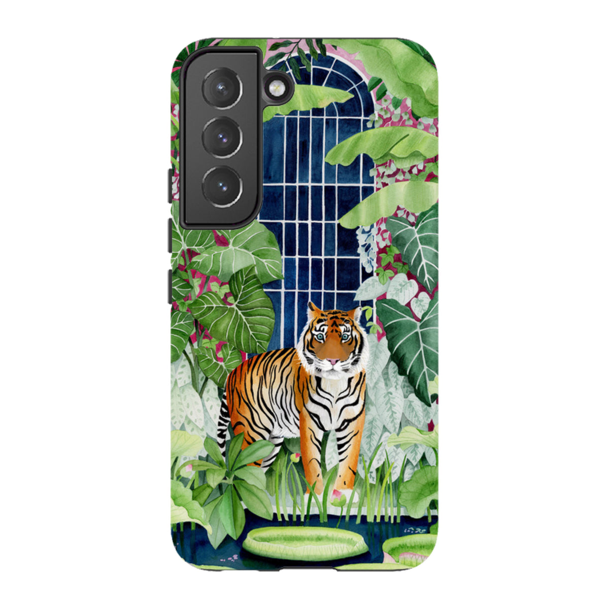 Samsung Tough Case - Green House Tiger By Bex Parkin