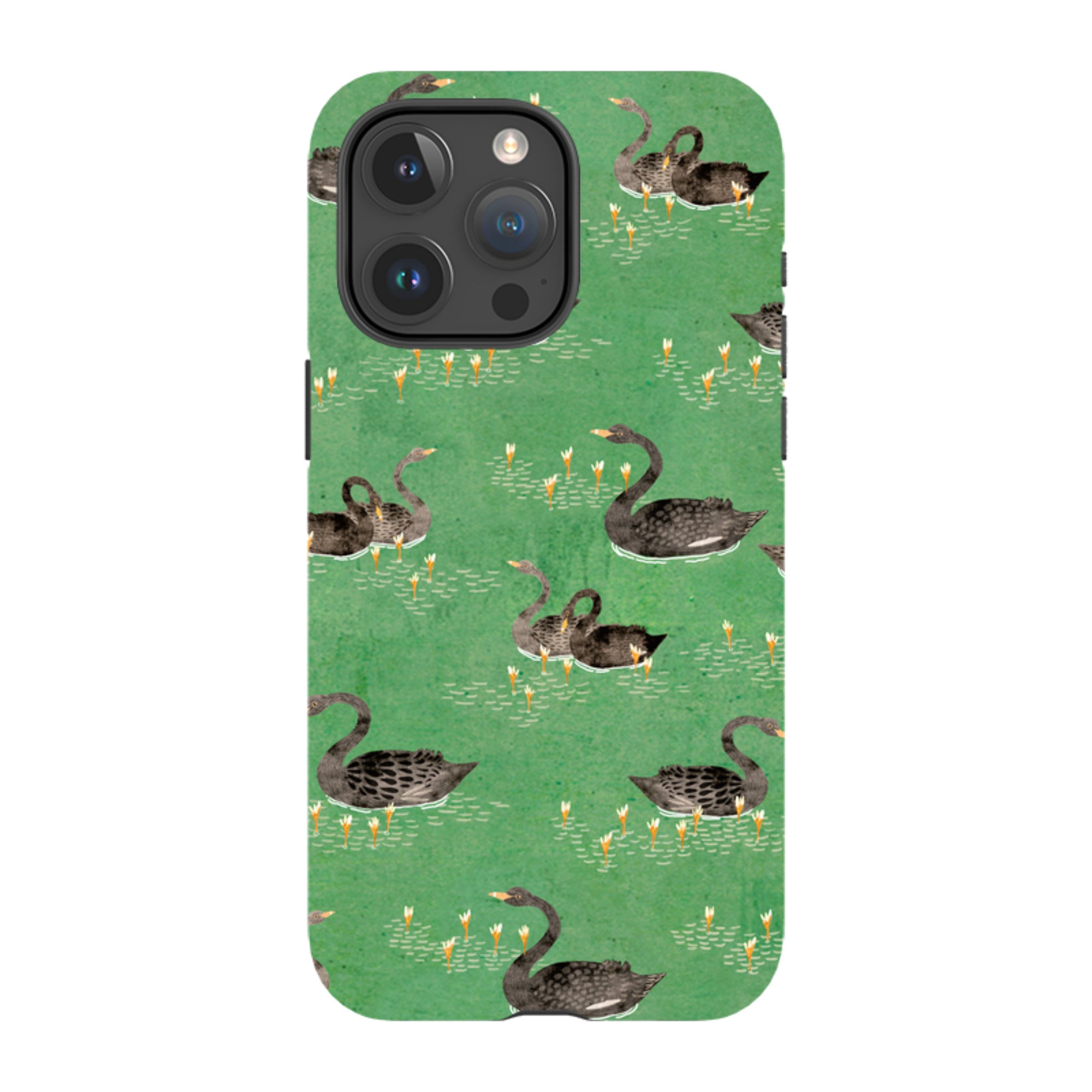 iPhone Tough Case - Swans Green By Katherine Quinn