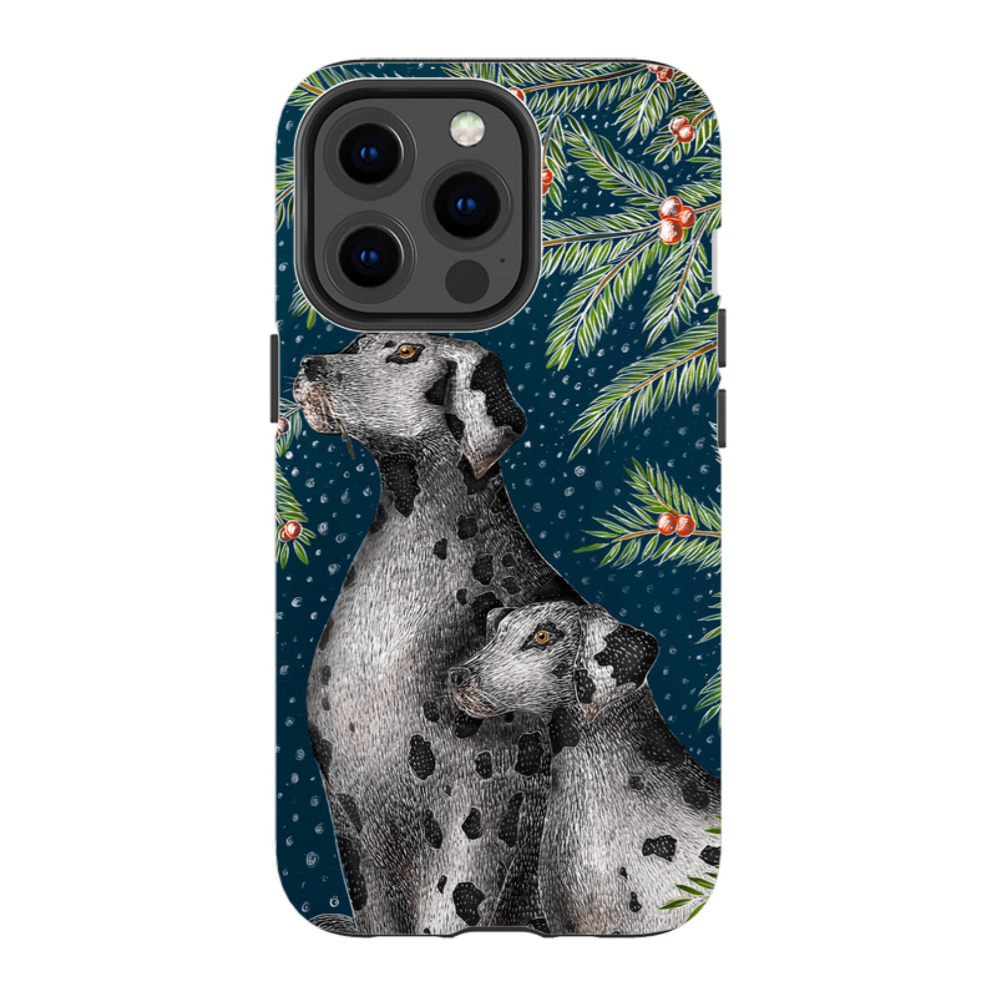 iPhone Tough Case - Christmas Dalmatians By Catherine Rowe