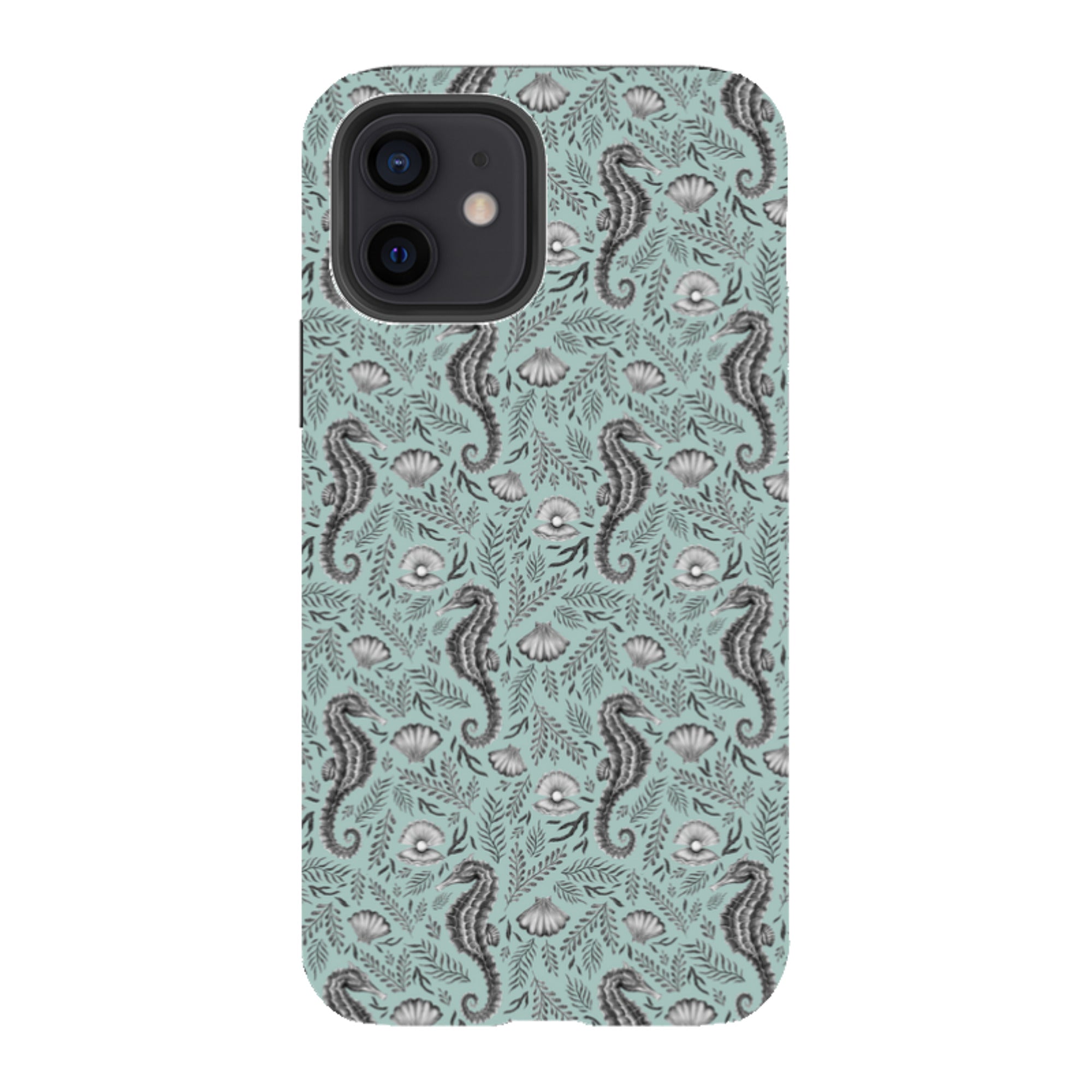 iPhone Tough Case - Seahorse Seafoam By Catherine Rowe