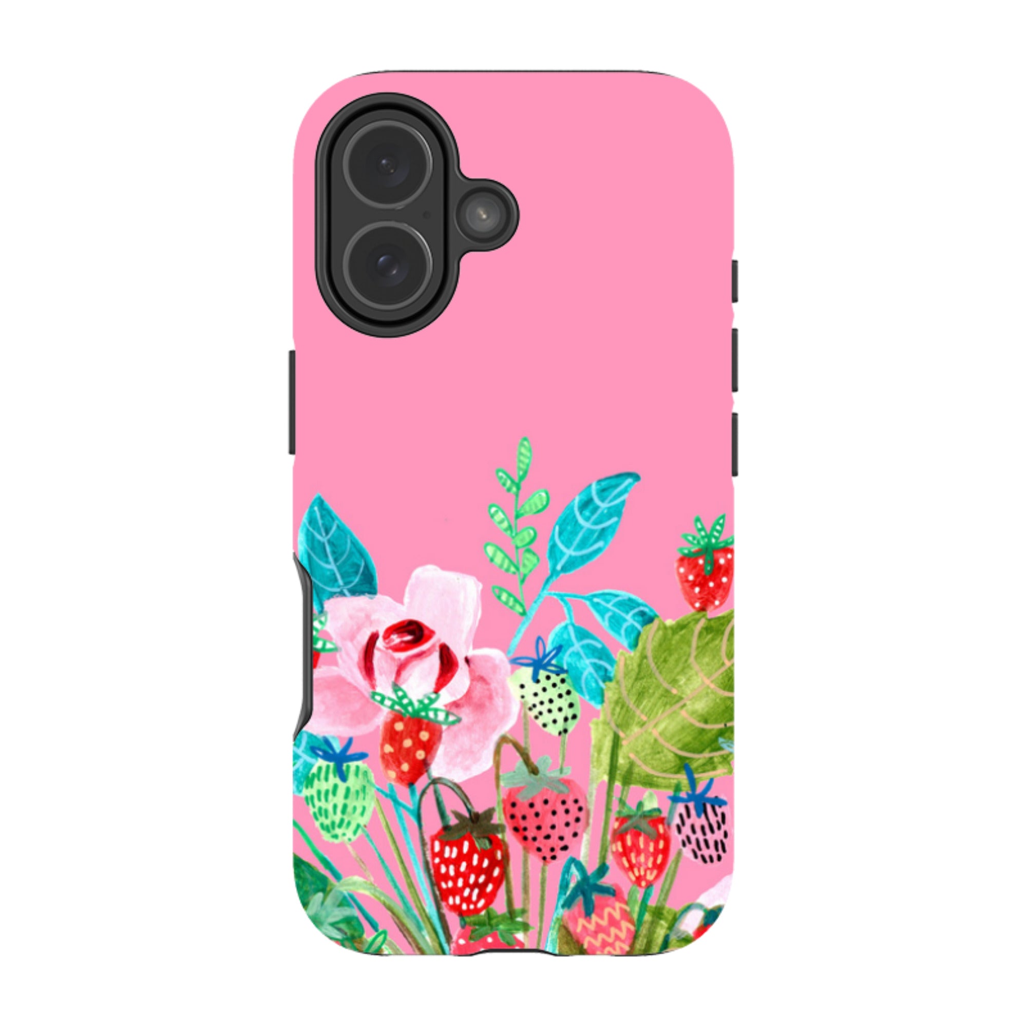 iPhone Tough Case - Pink Colour Floral By Caroline Bonne Muller