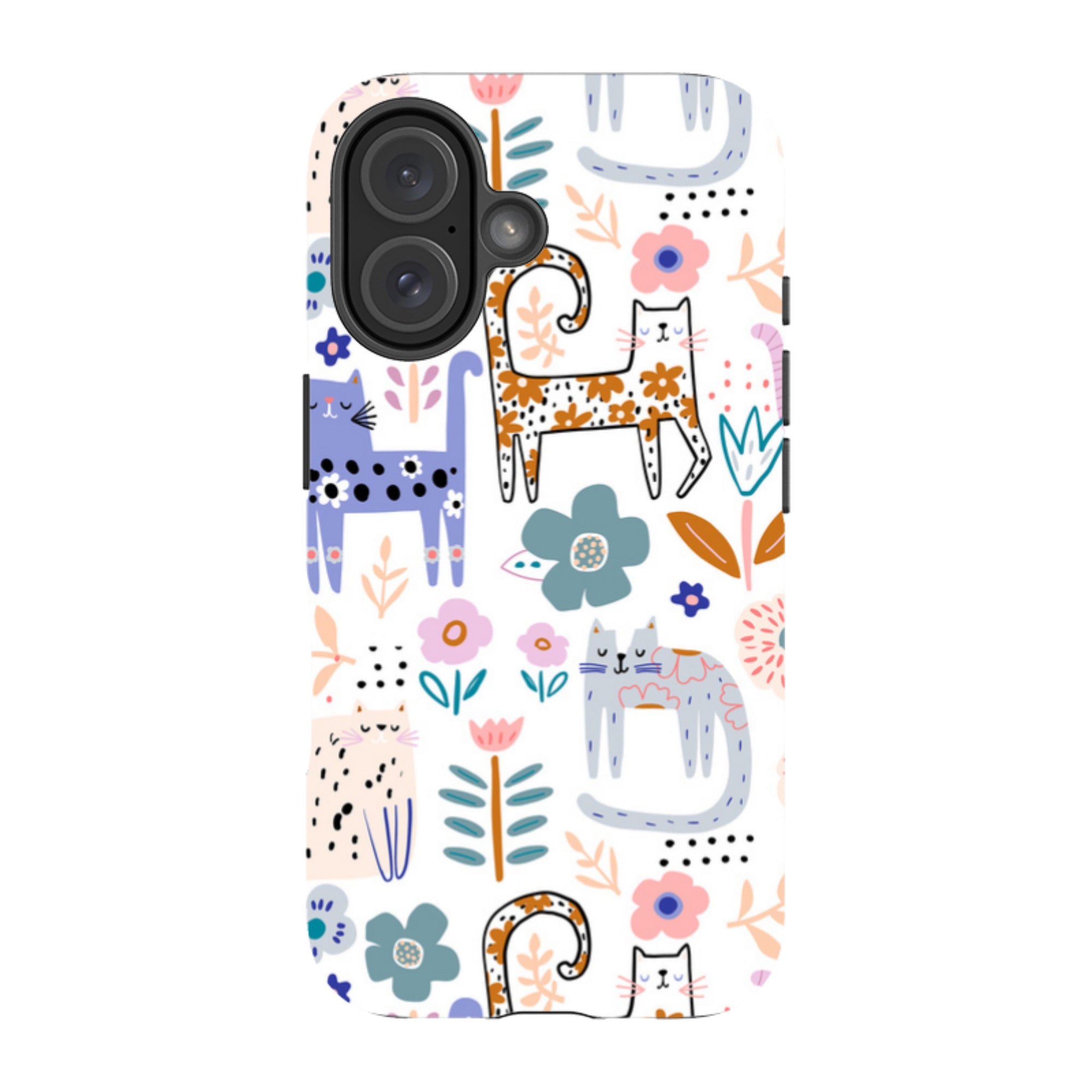 iPhone MagSafe Tough Case -  Floral Cats