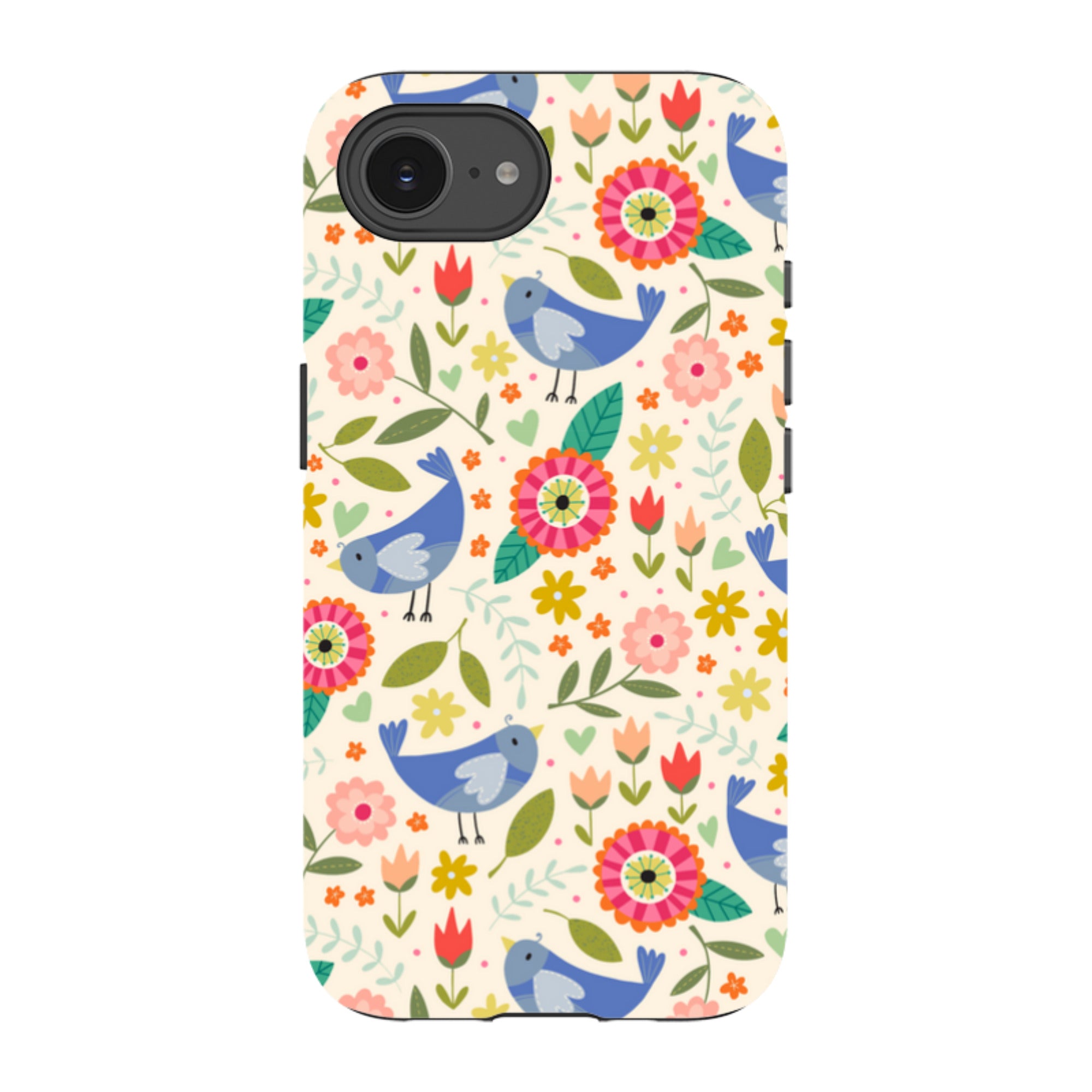 iPhone Tough Case - Bird Pattern I By Suzy Taylor