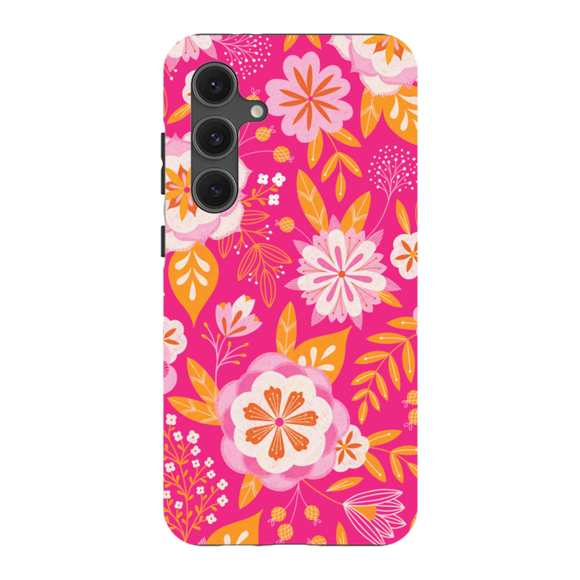 Samsung Tough Case - Big Bold Blooms Pink By Jenny Zemanek