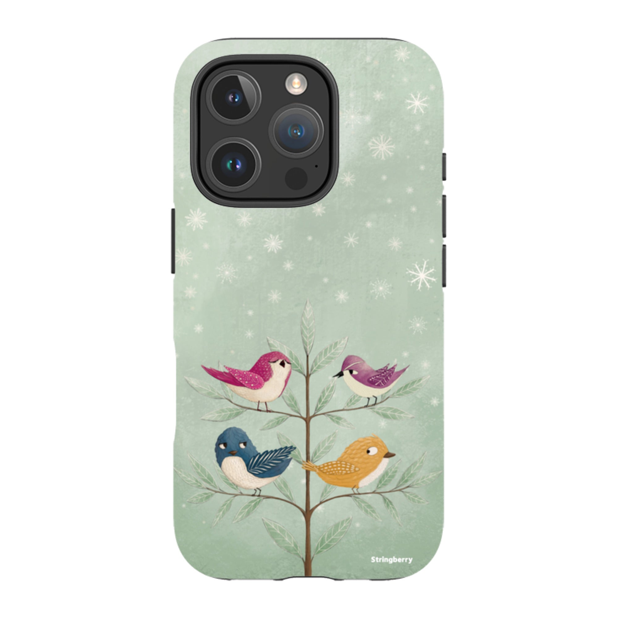 iPhone Tough Case - Garden Birds Aqua By Maja Lindberg