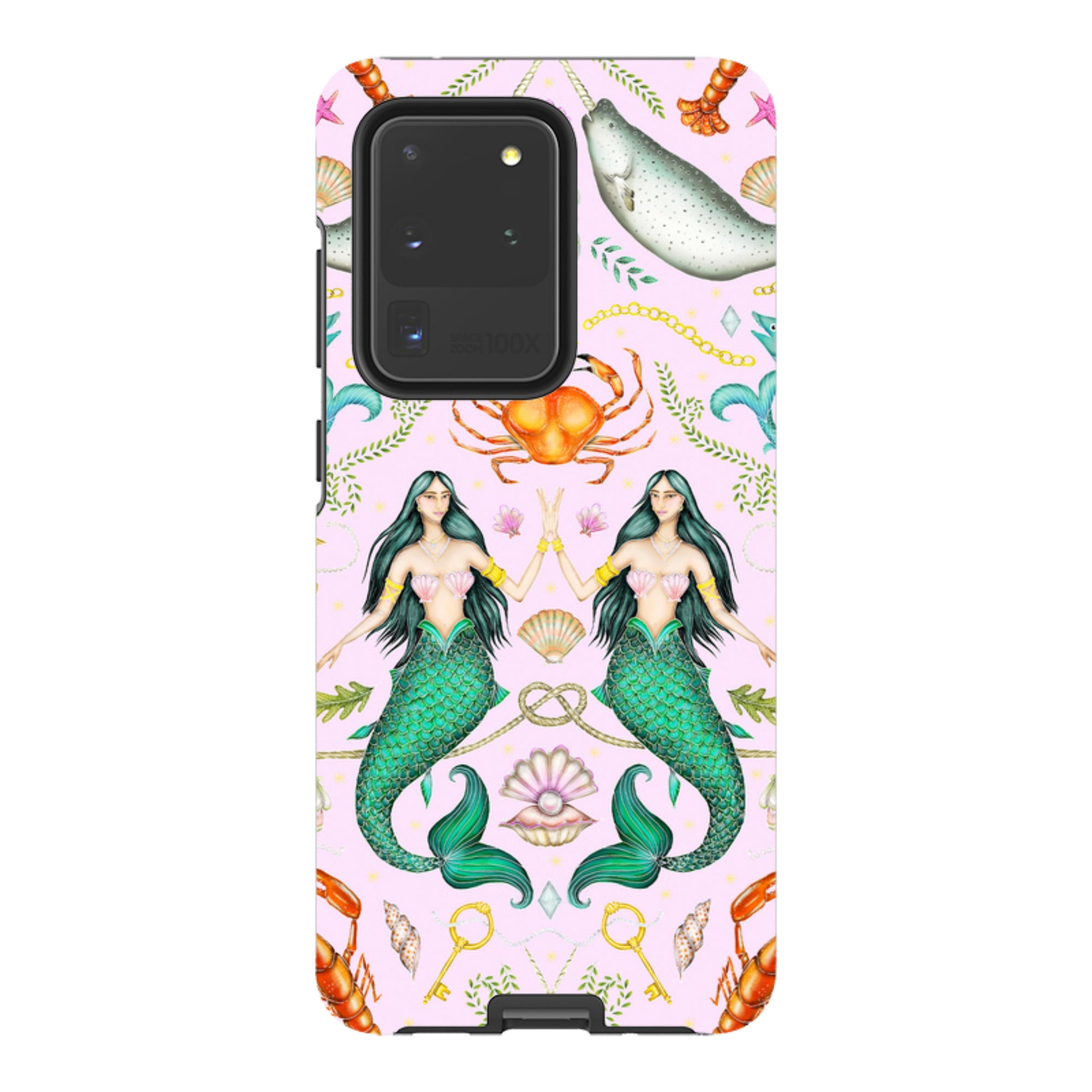 Samsung Tough Case - Tritons Treasure Pink By Catherine Rowe