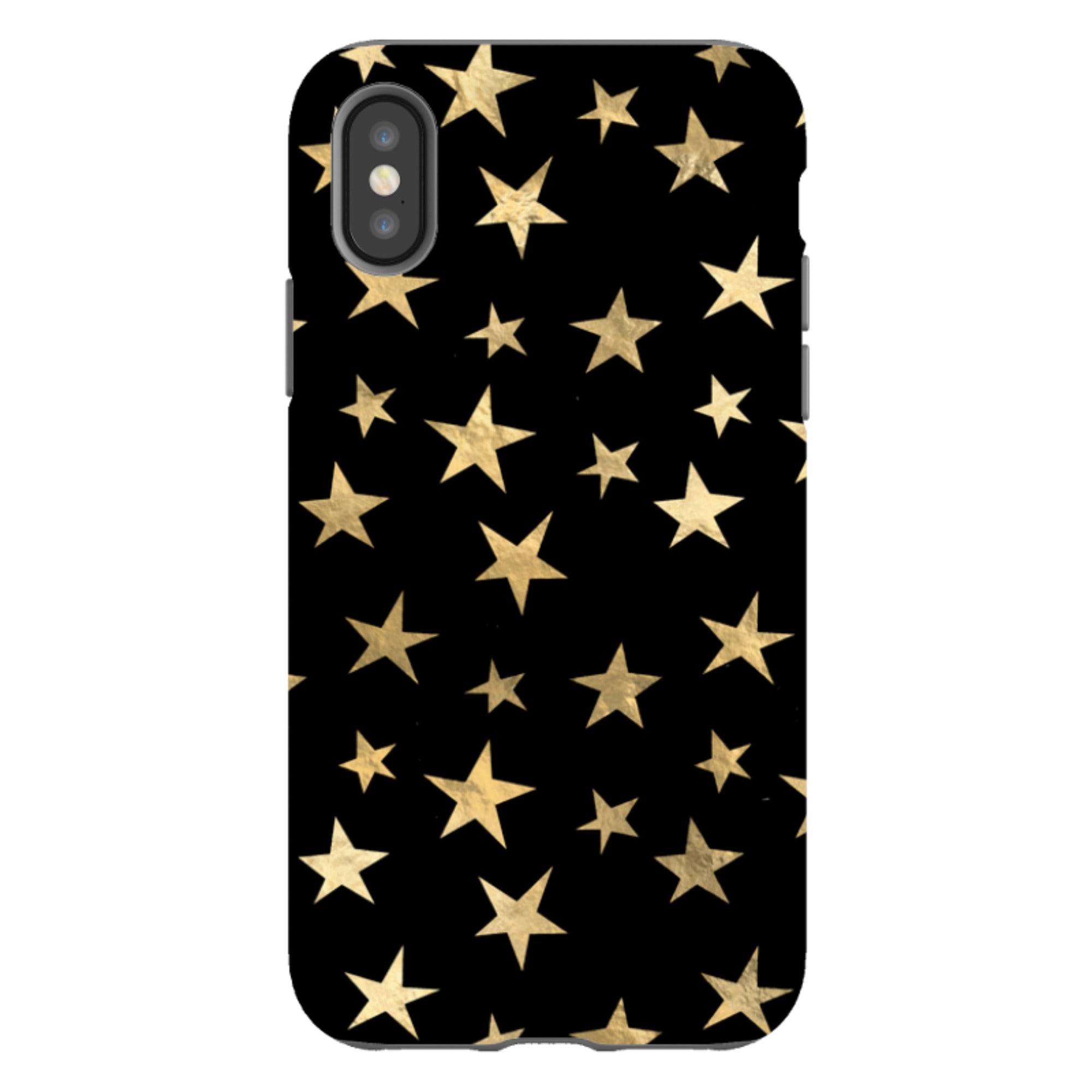 iPhone Tough Case - Black and Gold Stars