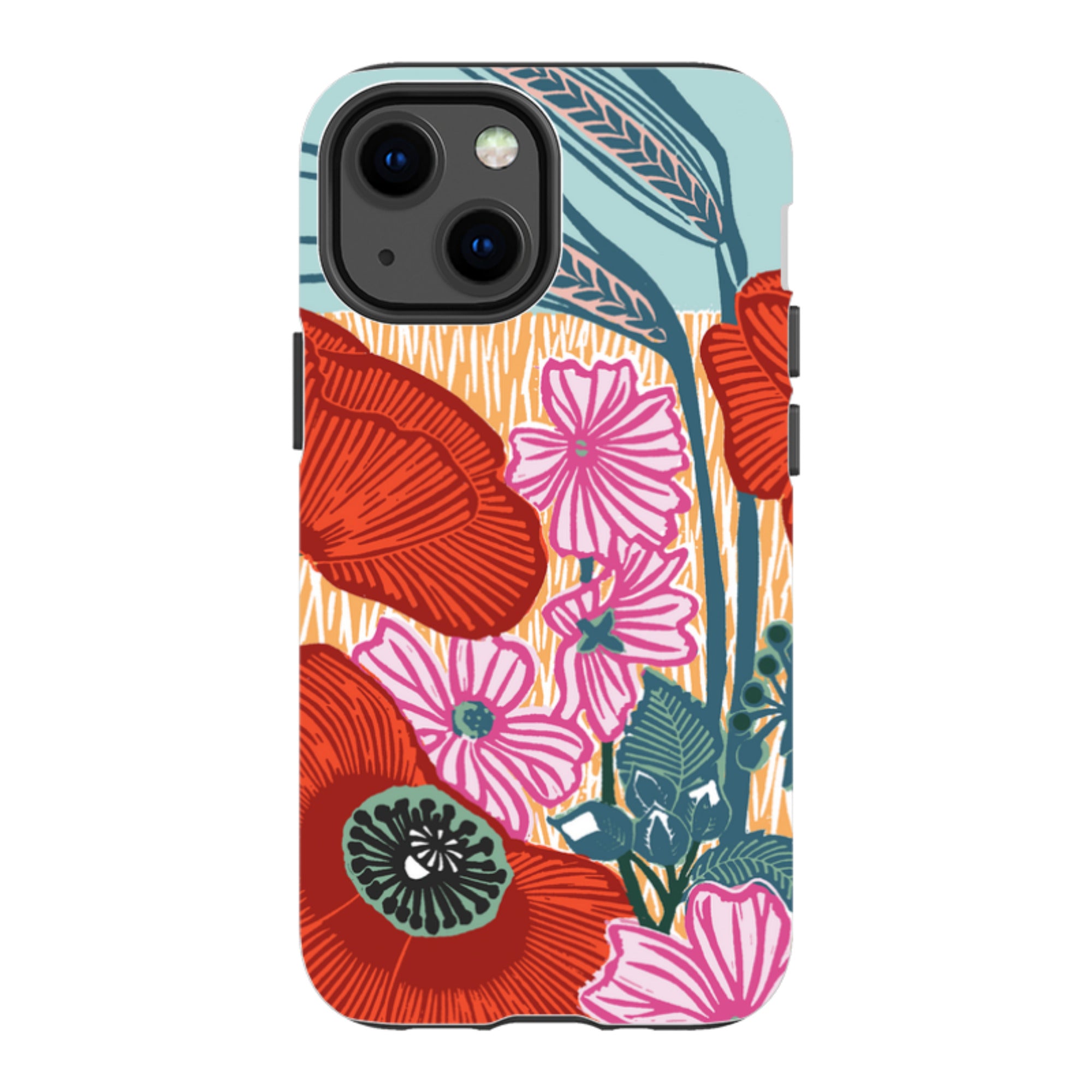 iPhone Tough Case - Wild Poppies By Kate Heiss