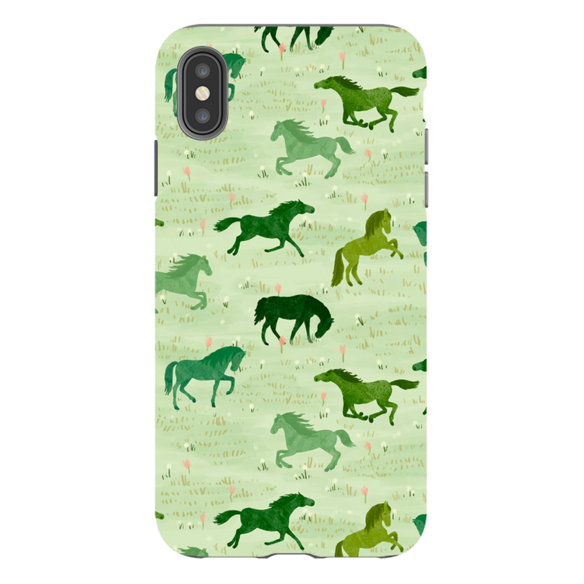 iPhone Tough Case - Wild Horses Meadow By Katherine Quinn