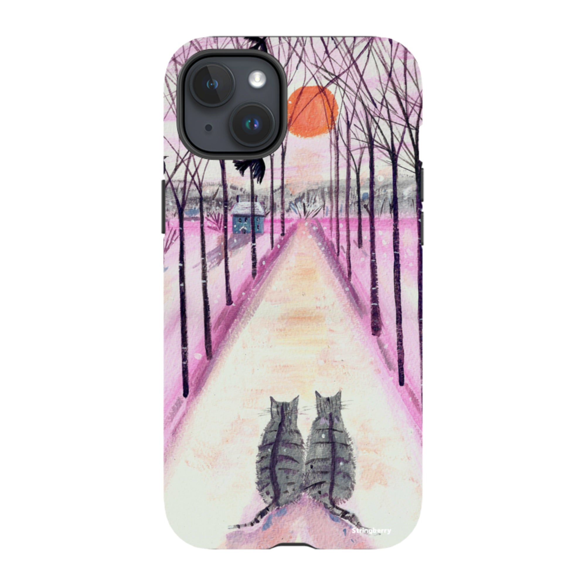 iPhone Tough Case - Winter Cats By Mary Stubberfield