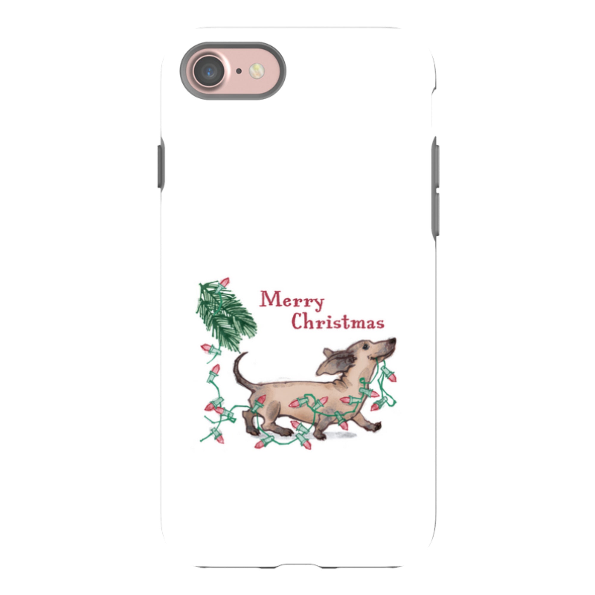iPhone Tough Case - Christmas Dachshund By Liane Payne