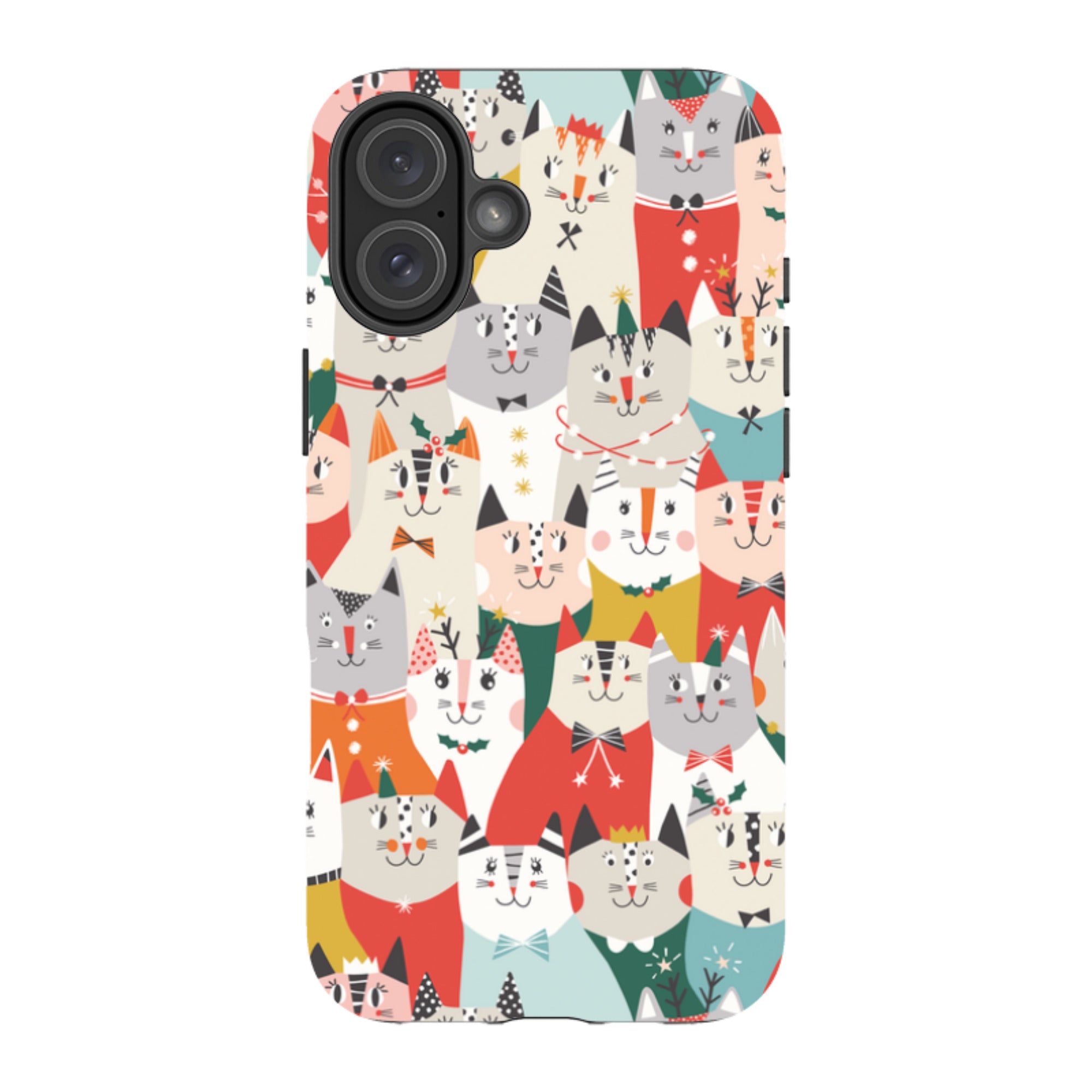 iPhone Tough Case - Christmas Cats By Ali Brookes
