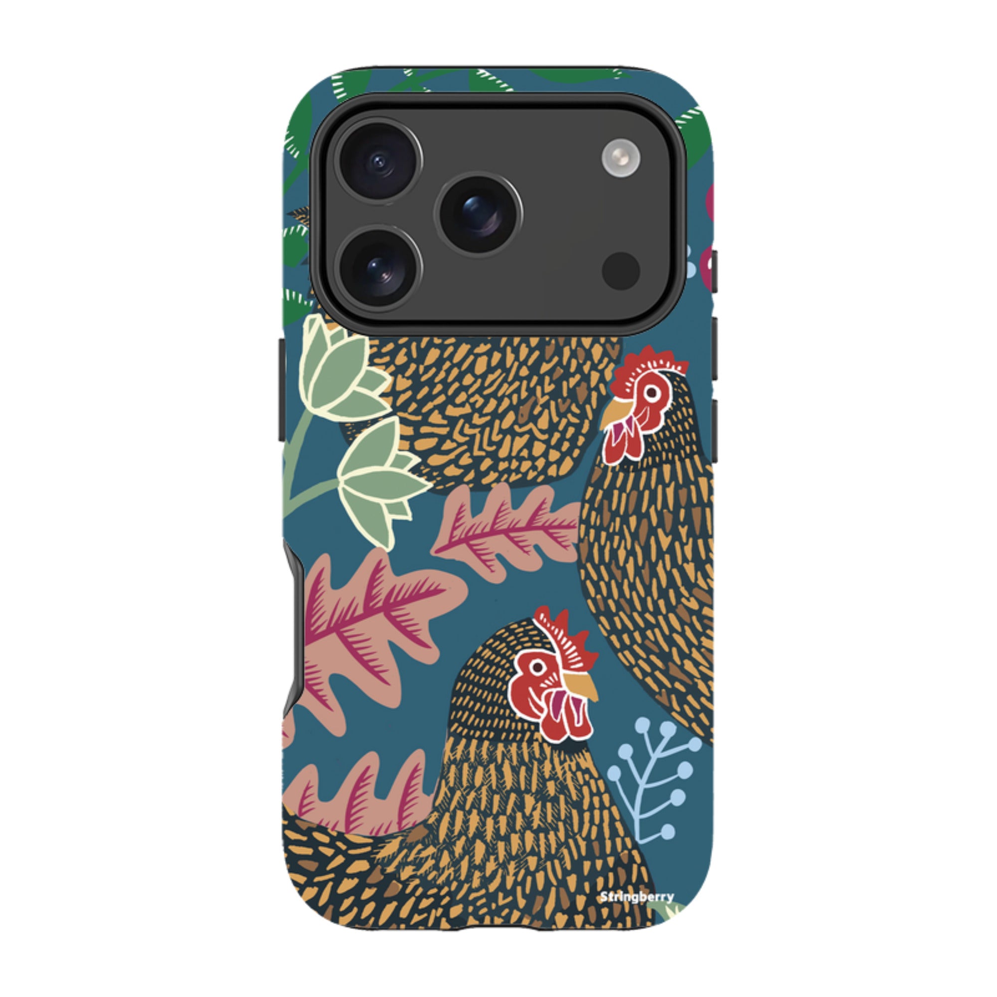 iPhone Tough Case - Three French Hens By Kate Heiss