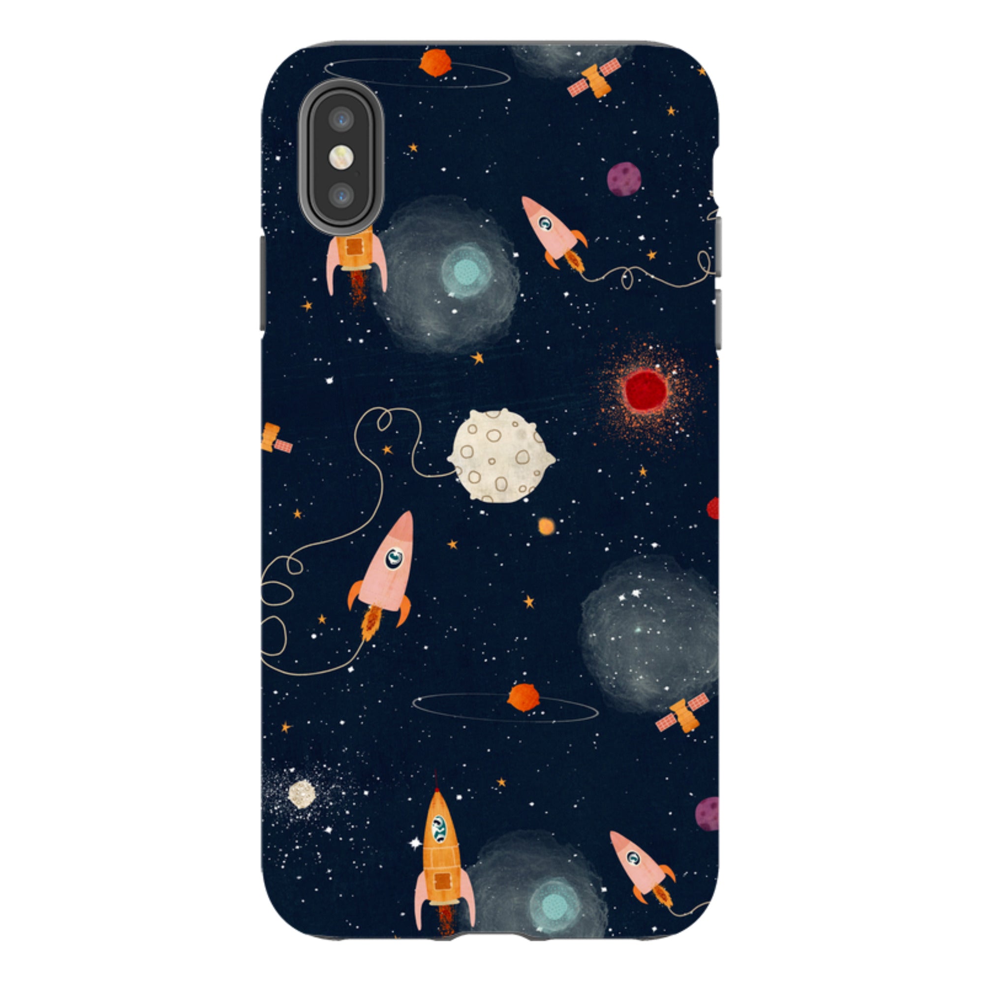 iPhone Tough Case - Rockets Midnight By Katherine Quinn