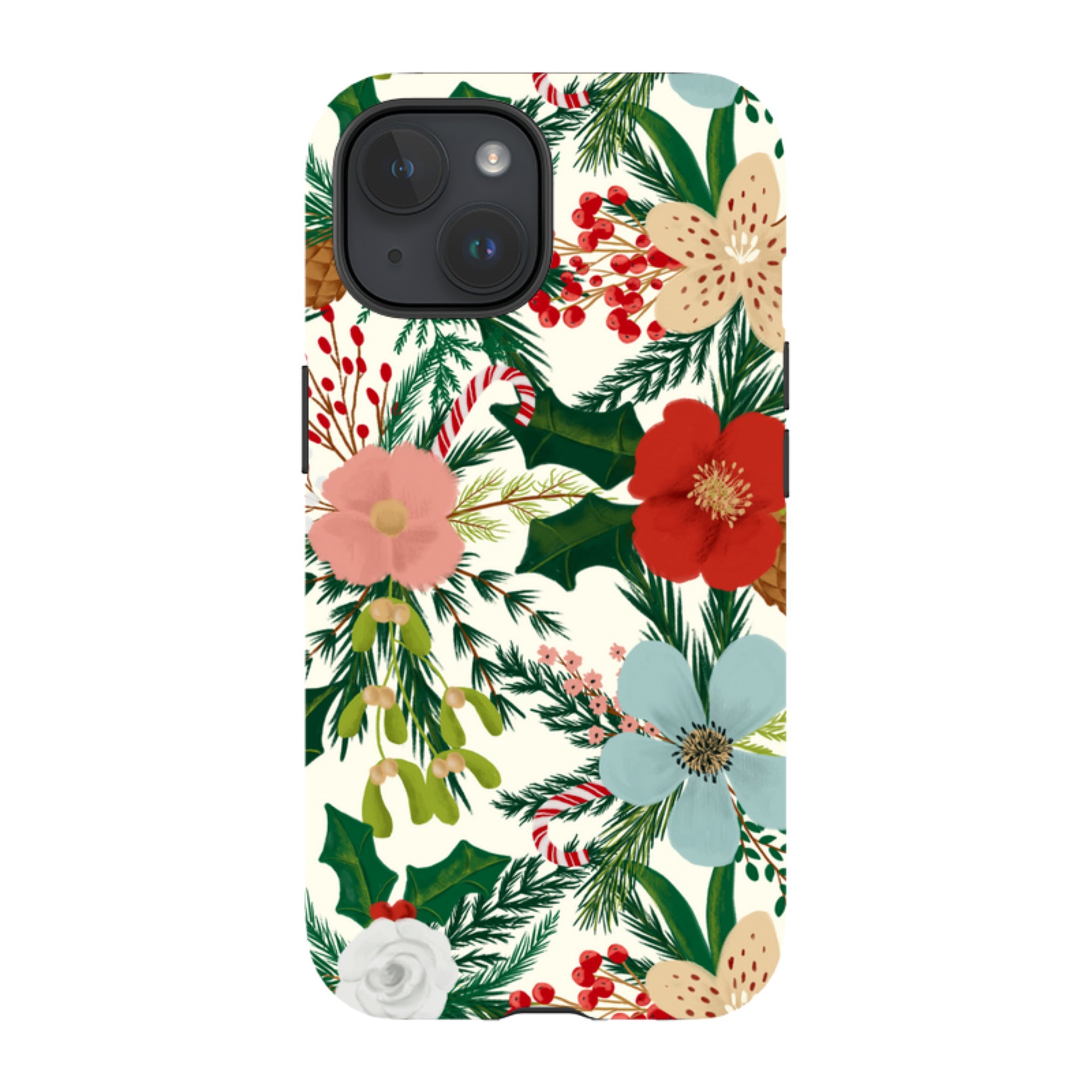 iPhone MagSafe Tough Case - Christmas Florals By Abby Jacobs