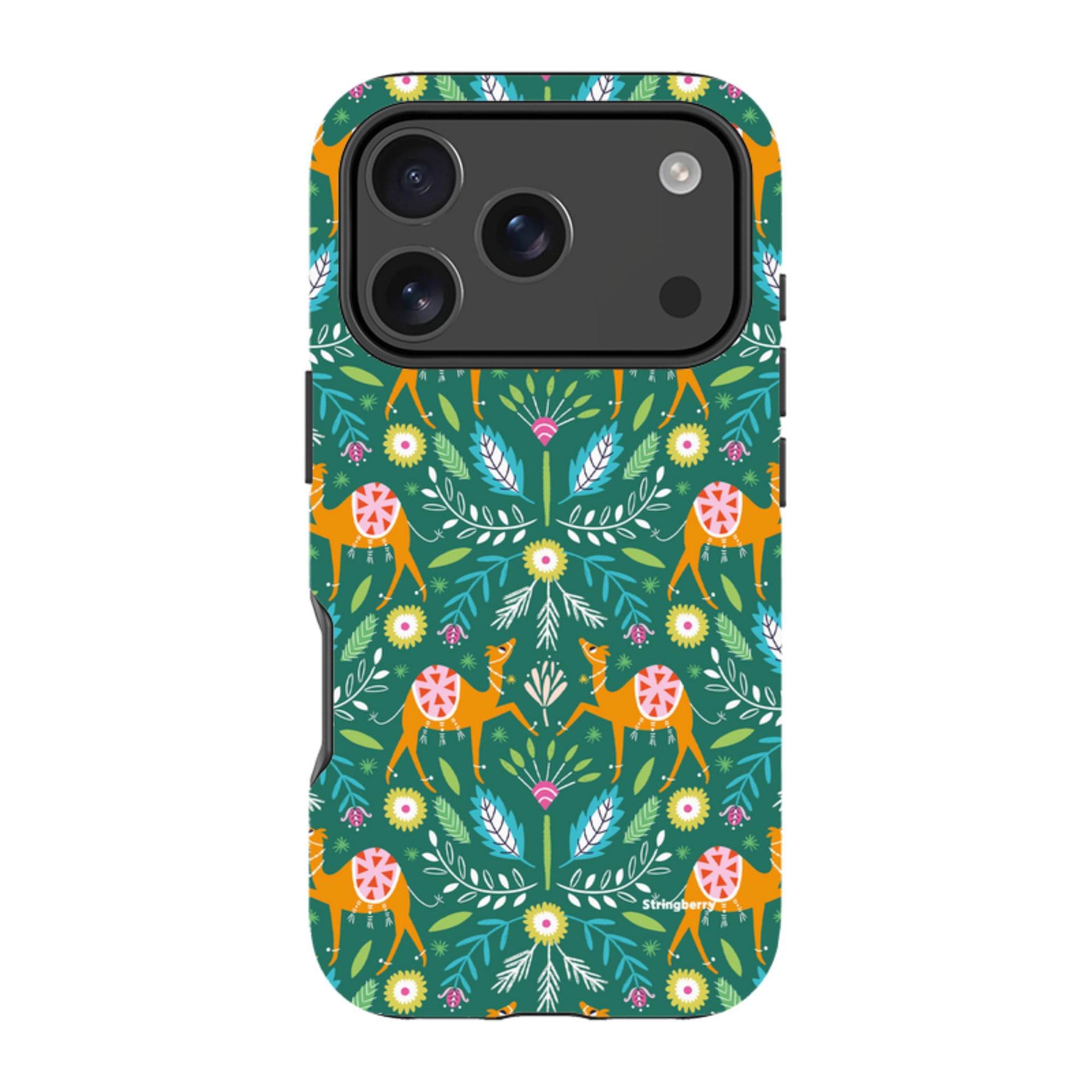 iPhone MagSafe Tough Case -  Camel Damask By Ali Brookes