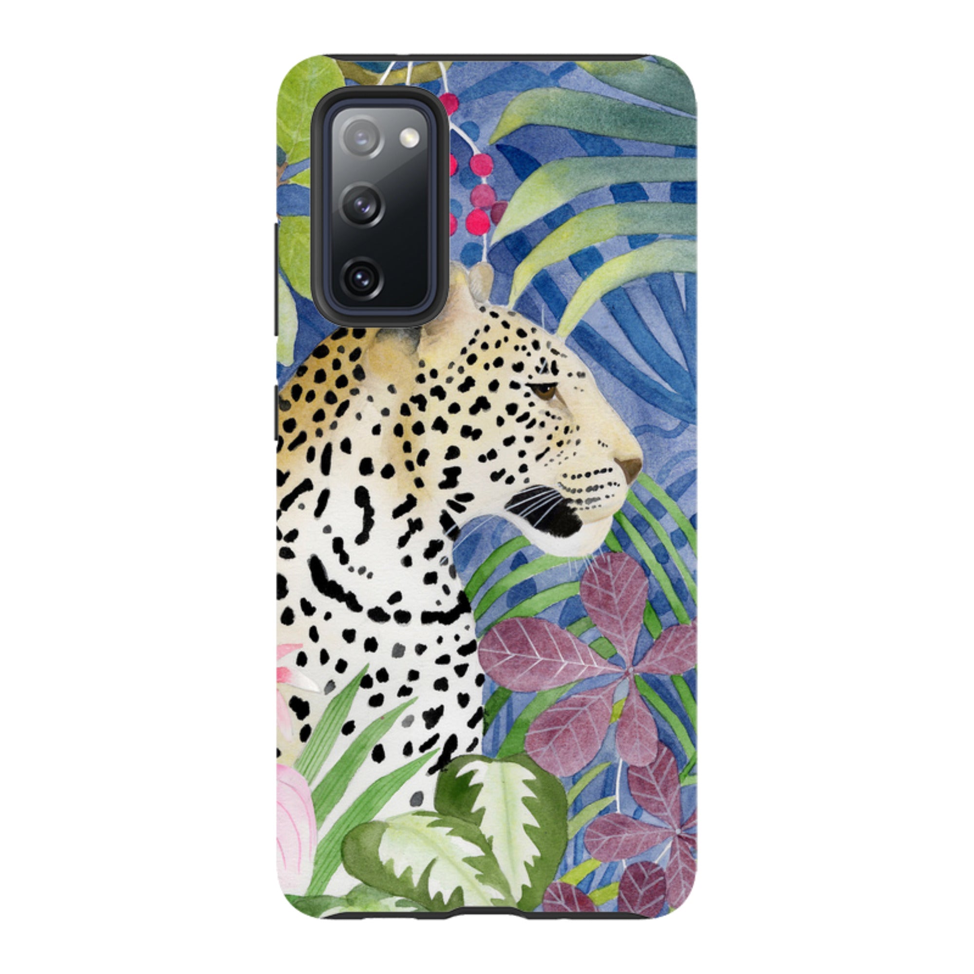 Samsung Tough Case - Blue Jungle Leopard By Bex Parkin