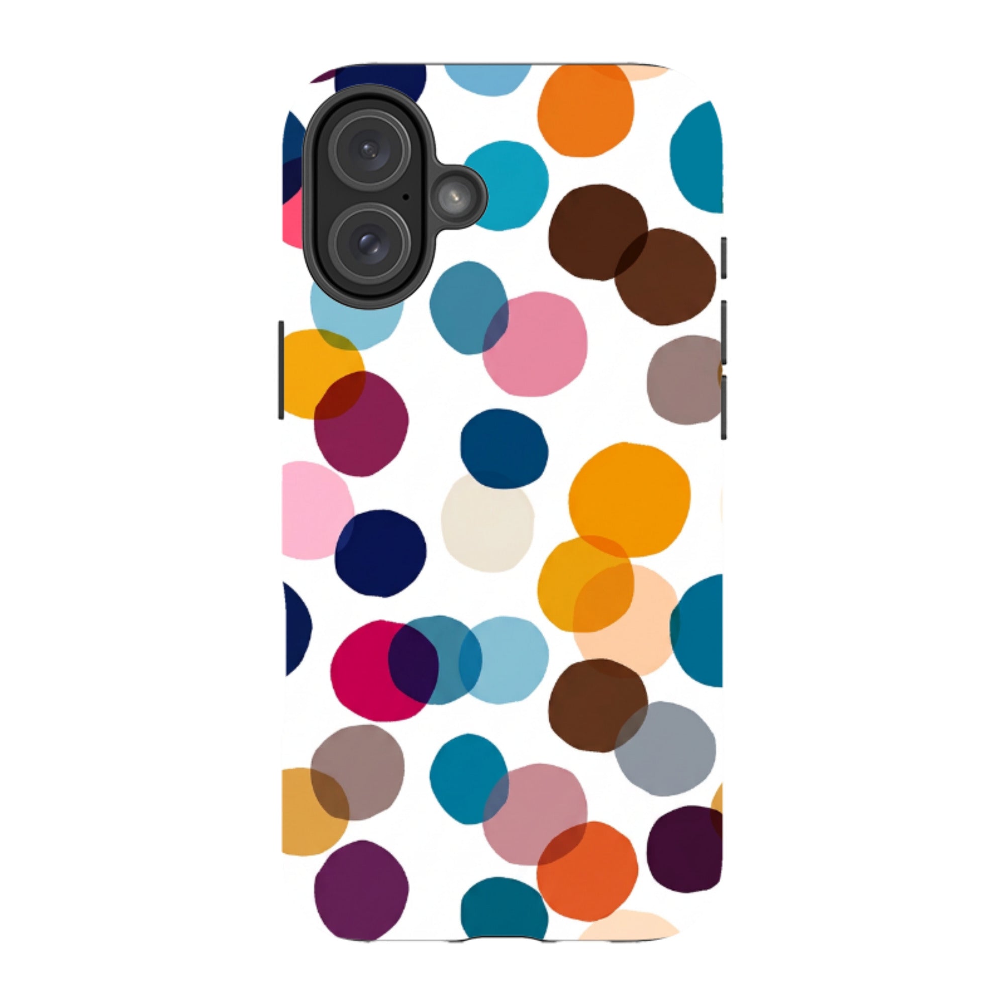 iPhone Tough Case - Multi-Color Polka Dot