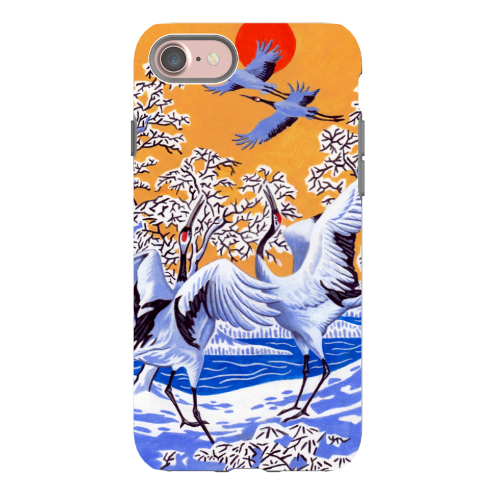 iPhone Tough Case - Japanese Cranes By Philip Hood