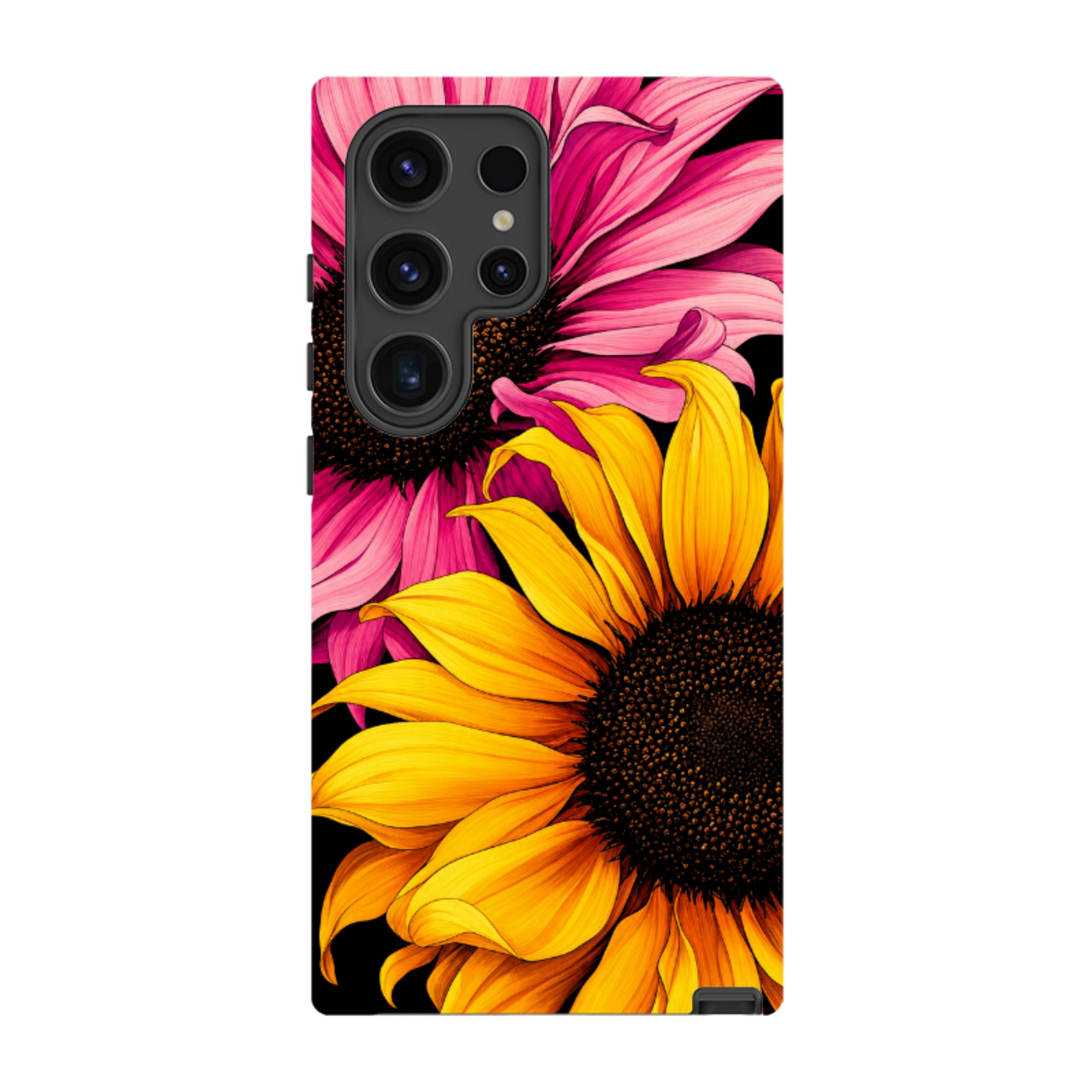 Samsung Tough Case - Yellow & Pink Sunflower