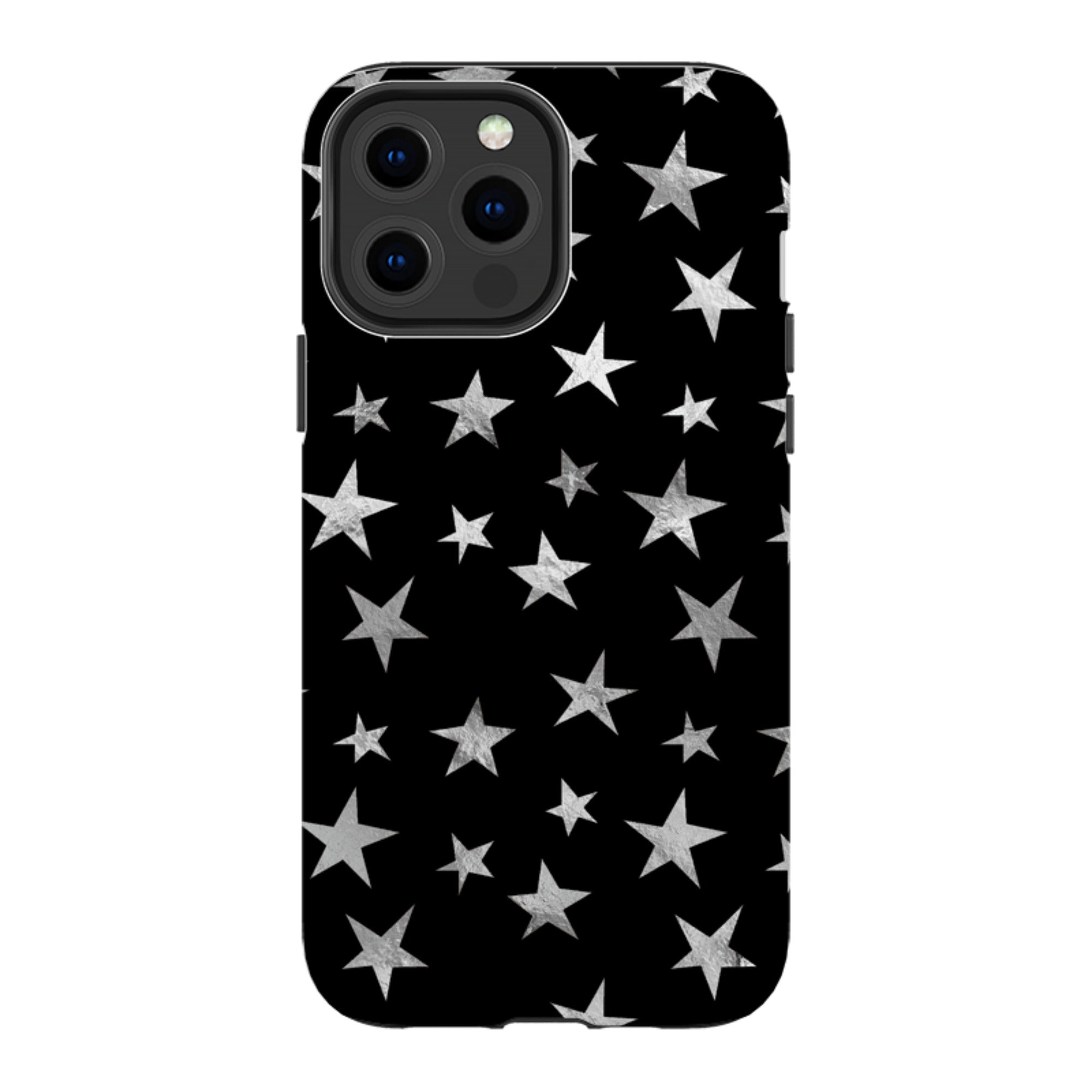 iPhone Tough Case - Black and Silver Stars
