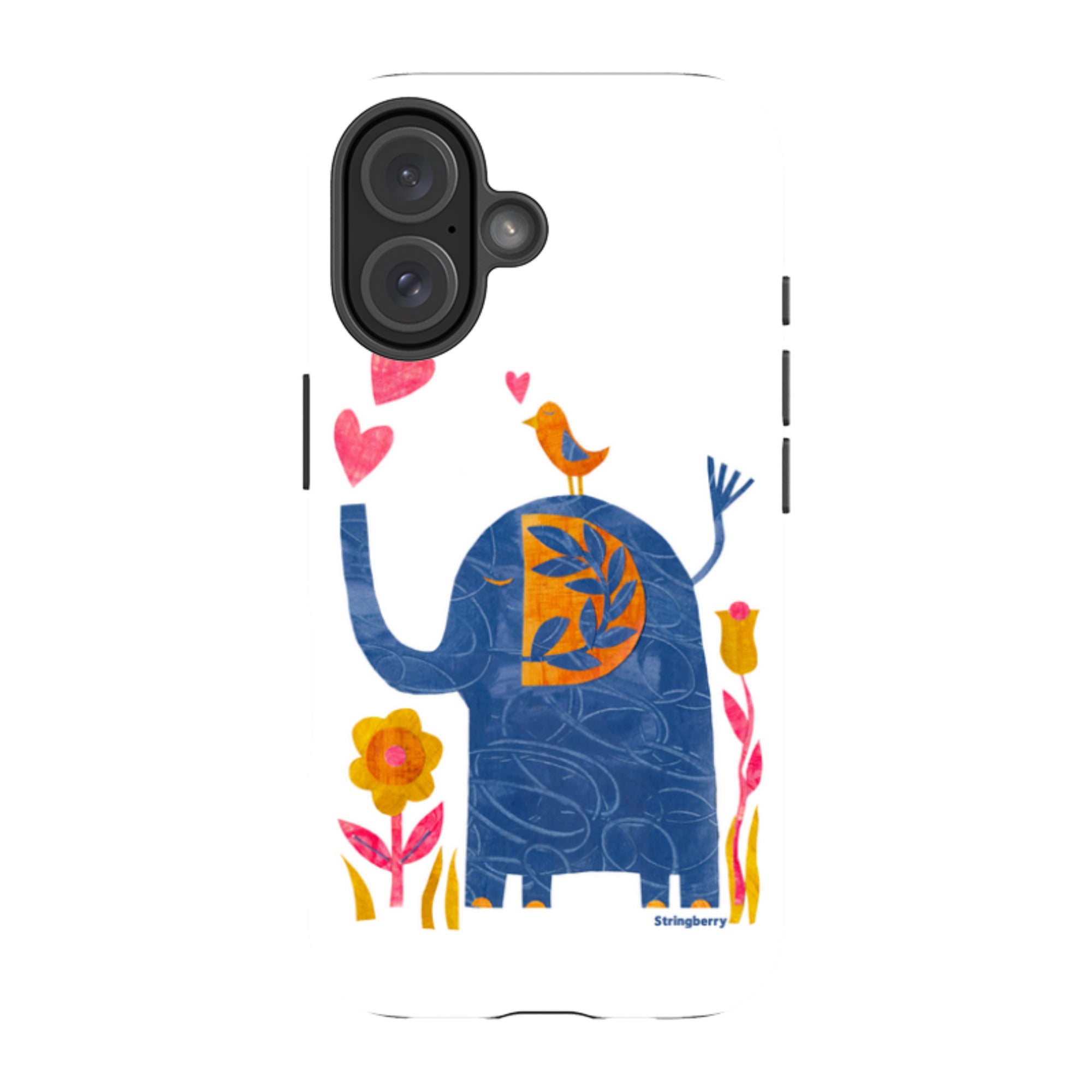 iPhone Tough Case - Elephant In Love By Tracey English