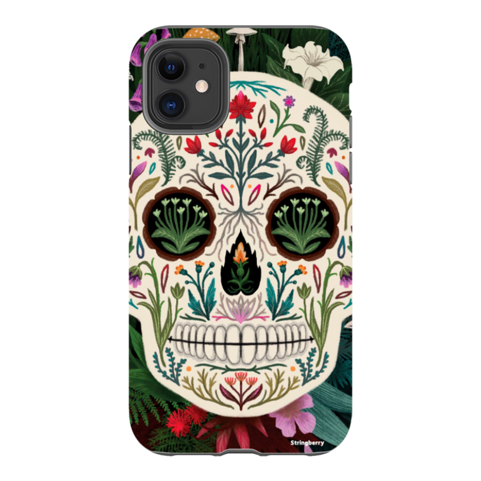 iPhone Tough Case - Poison Sugar Skull By Anna Stead
