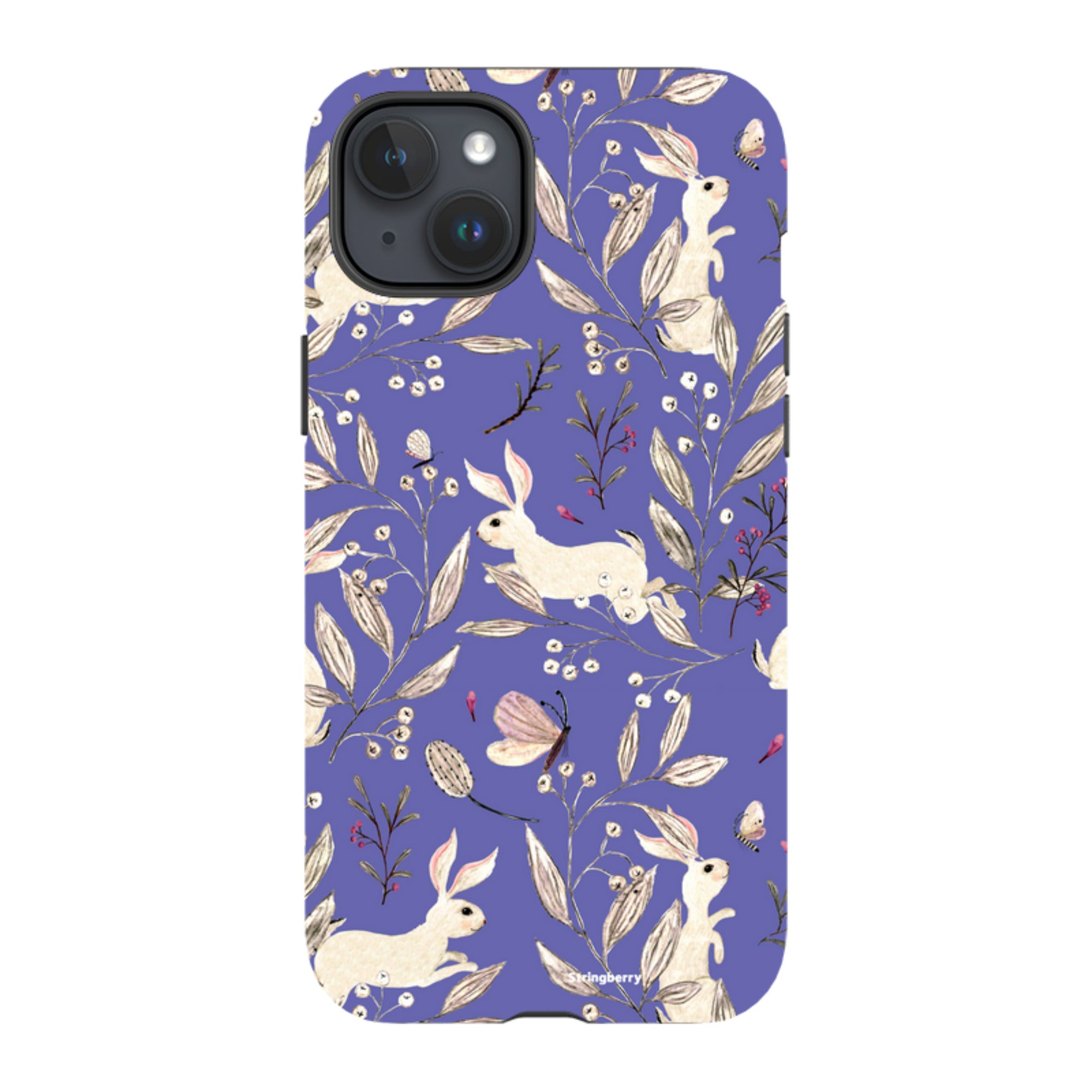 iPhone Tough Case - Bunnies Periwinkle By Katherine Quinn