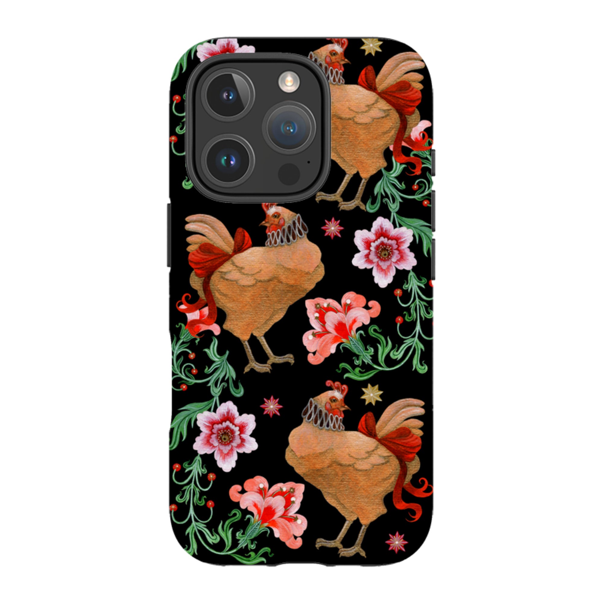 iPhone Tough  Case - Three French Hens By Maria Matos