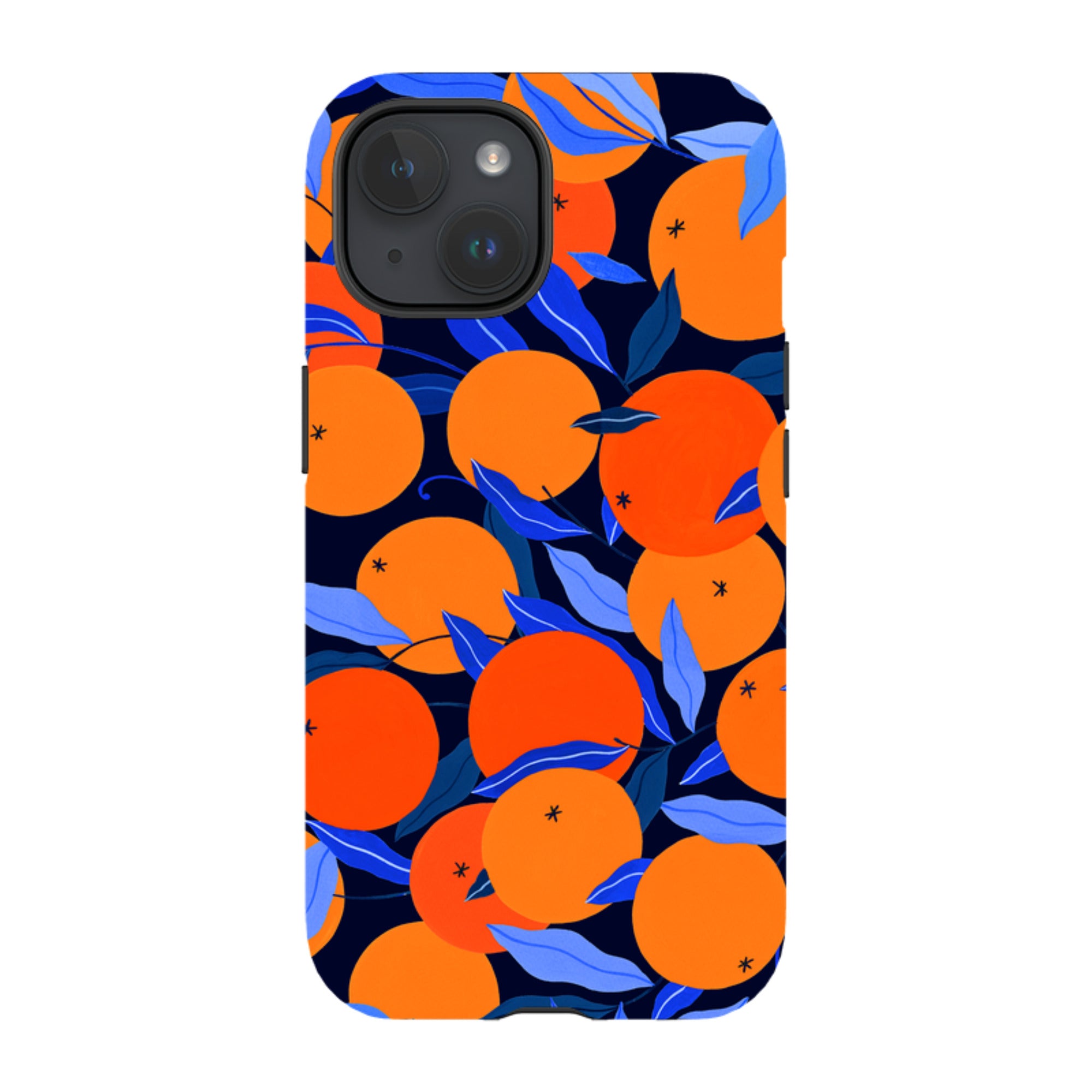 iPhone Tough Case - Arancello Navy Pattern By Madalina Andronic