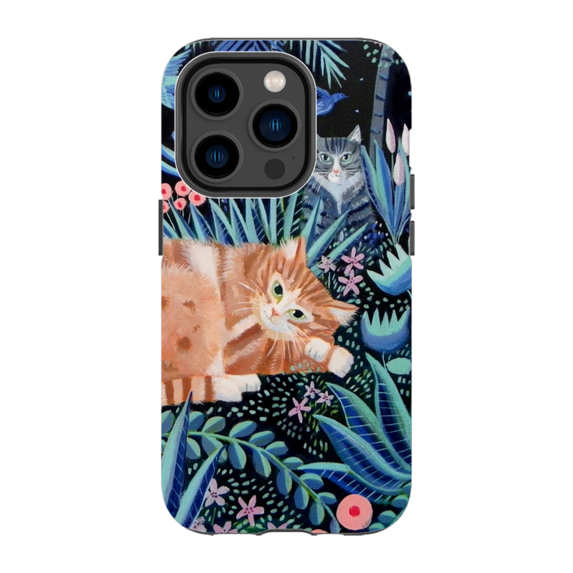 iPhone Tough Case - Night Cats By Mary Stubberfield