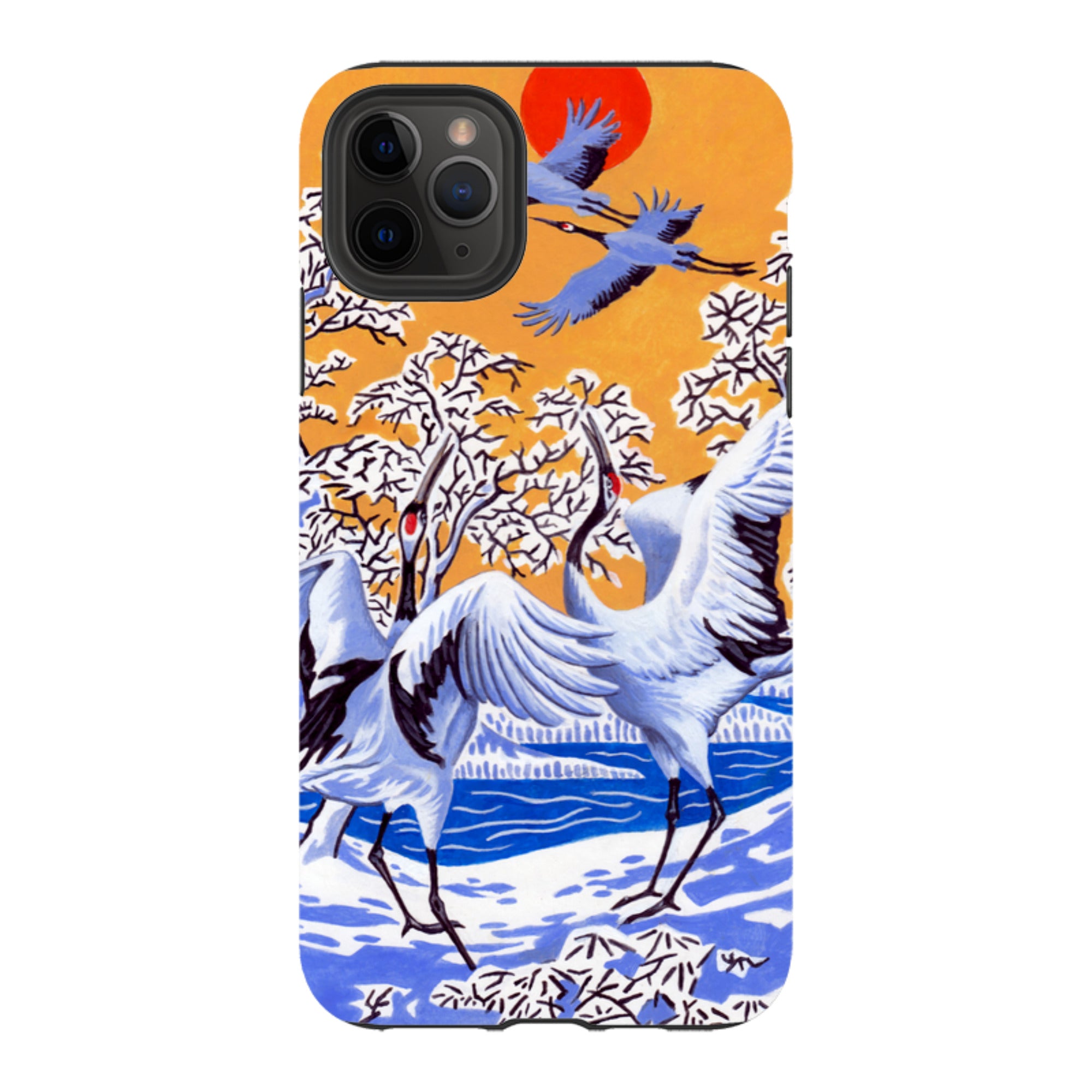 iPhone Tough Case - Japanese Cranes By Philip Hood