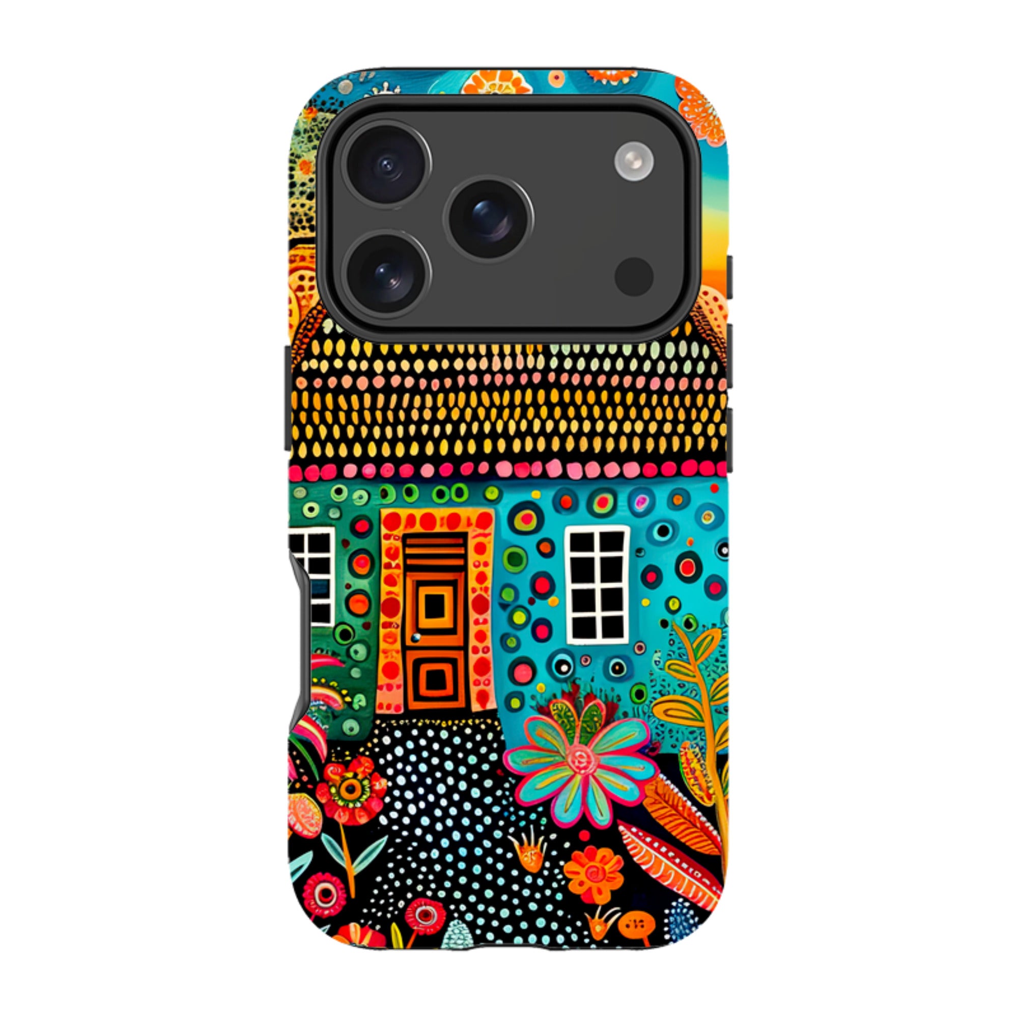iPhone MagSafe Tough Case - Folk Art House VII