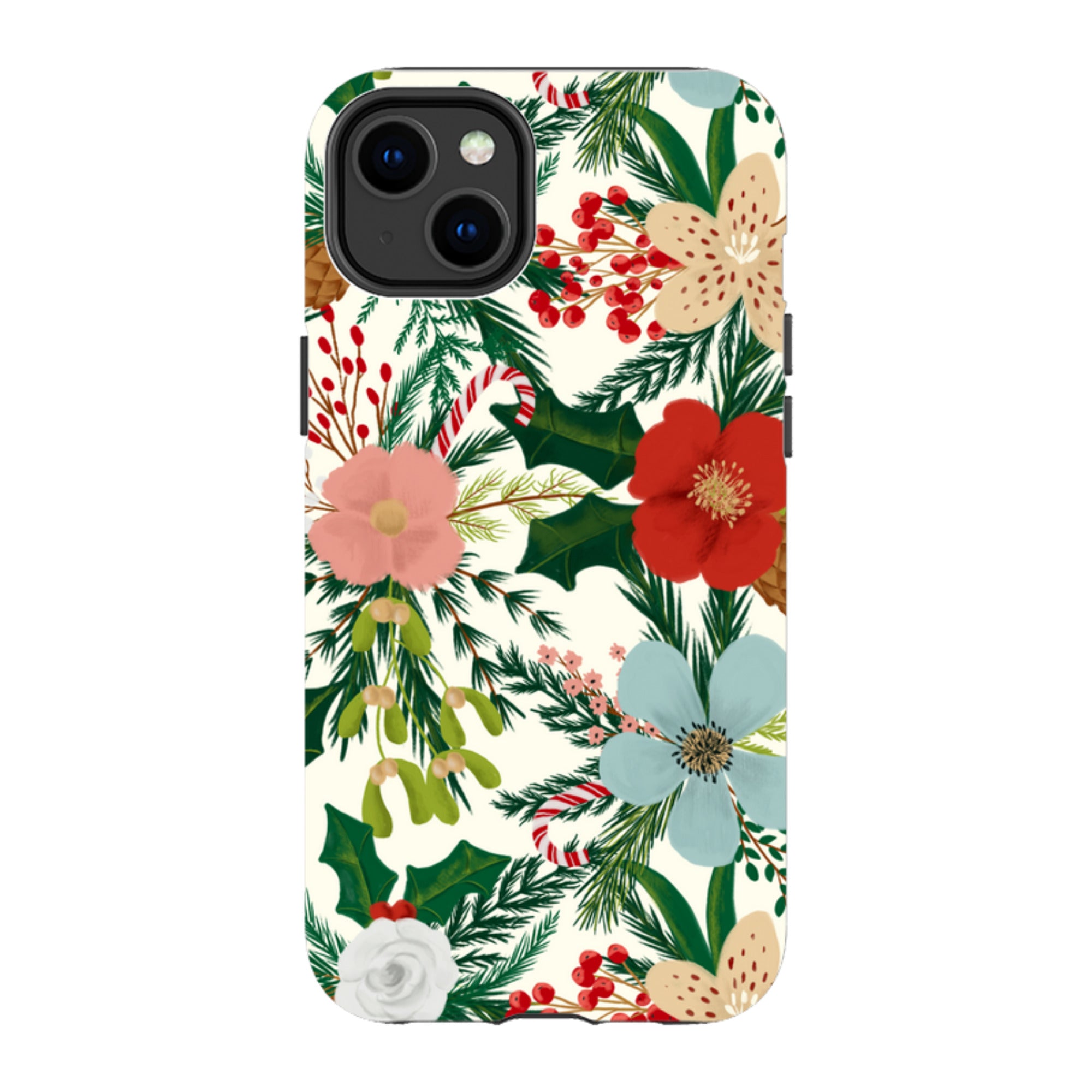 iPhone Tough Case - Christmas Florals By Abby Jacobs