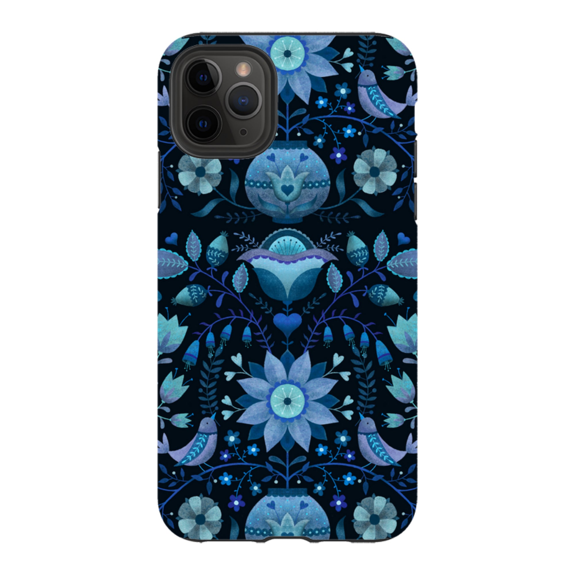 iPhone Tough Case - Blue Folk By Suzy Taylor