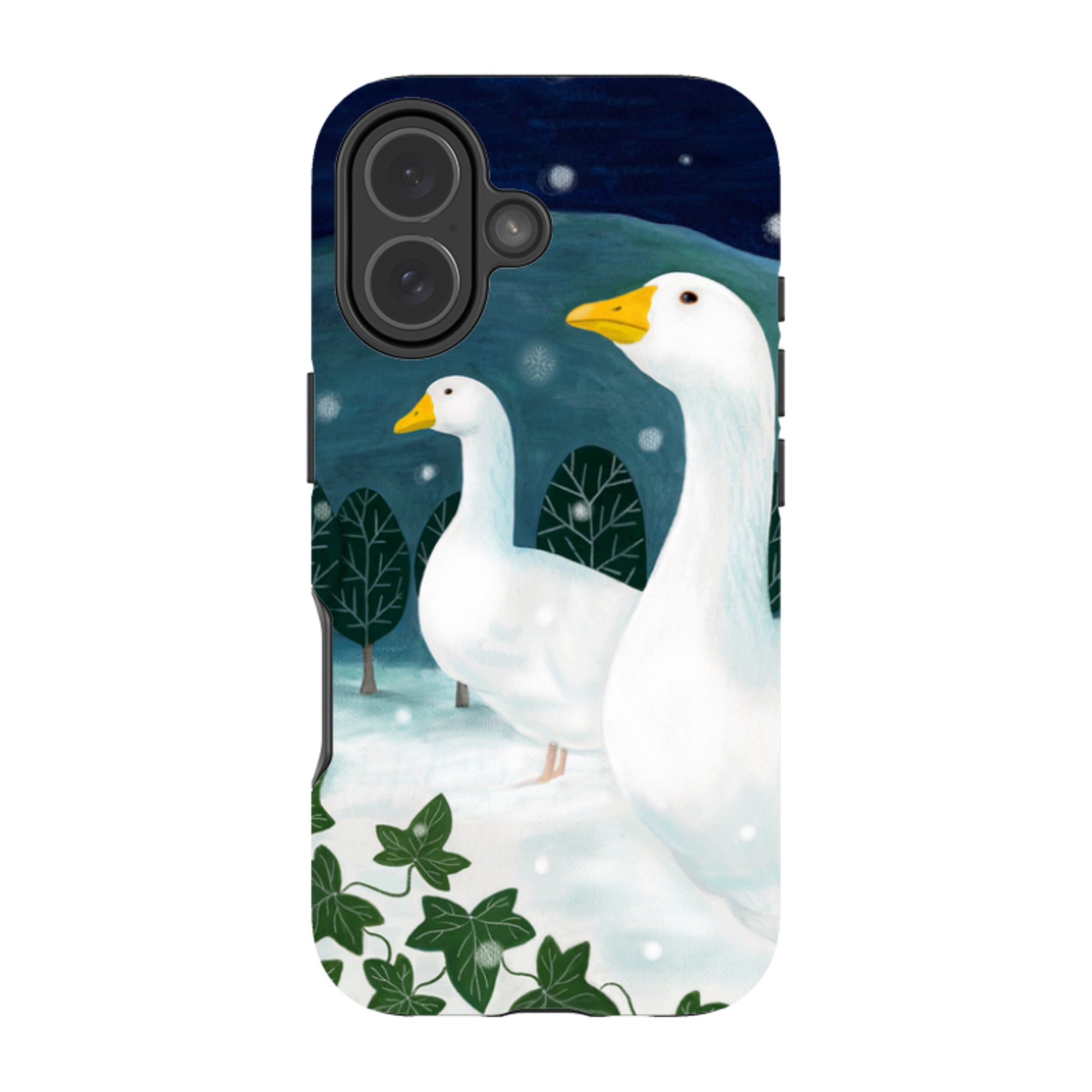 iPhone Tough Case - Winter Geese By Bex Parkin