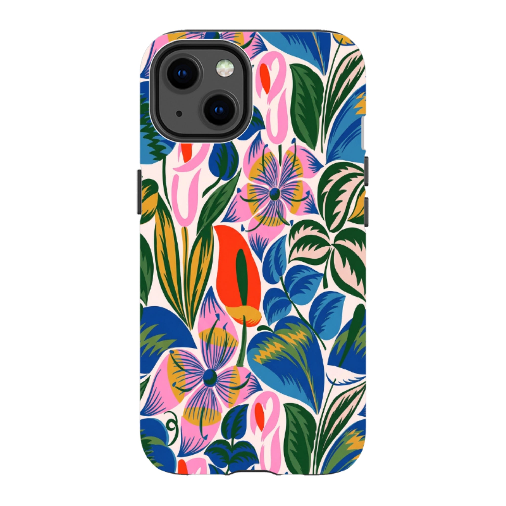 iPhone Tough Case - Retro Tropical Floral