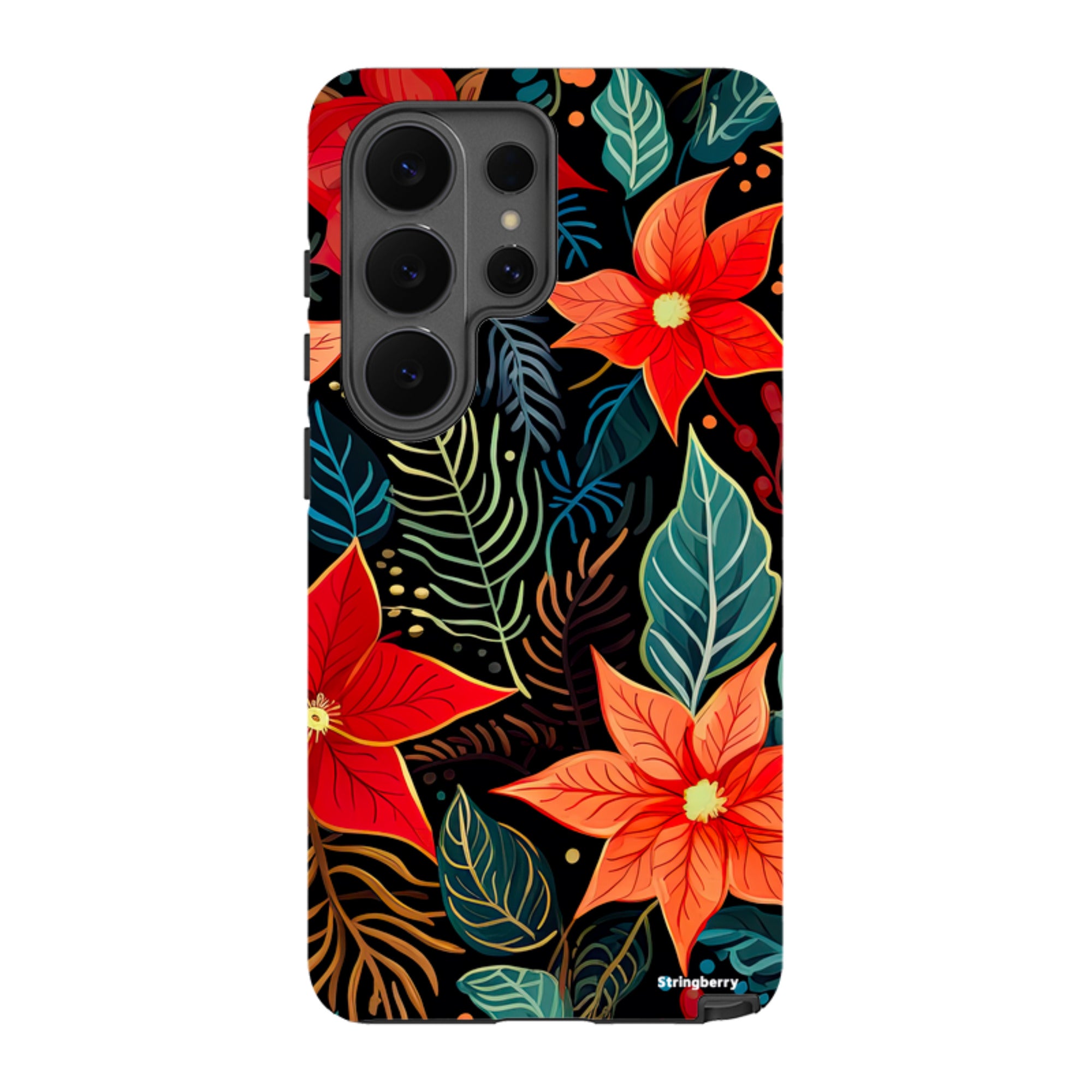 Samsung Tough Case -Red Winter Floral