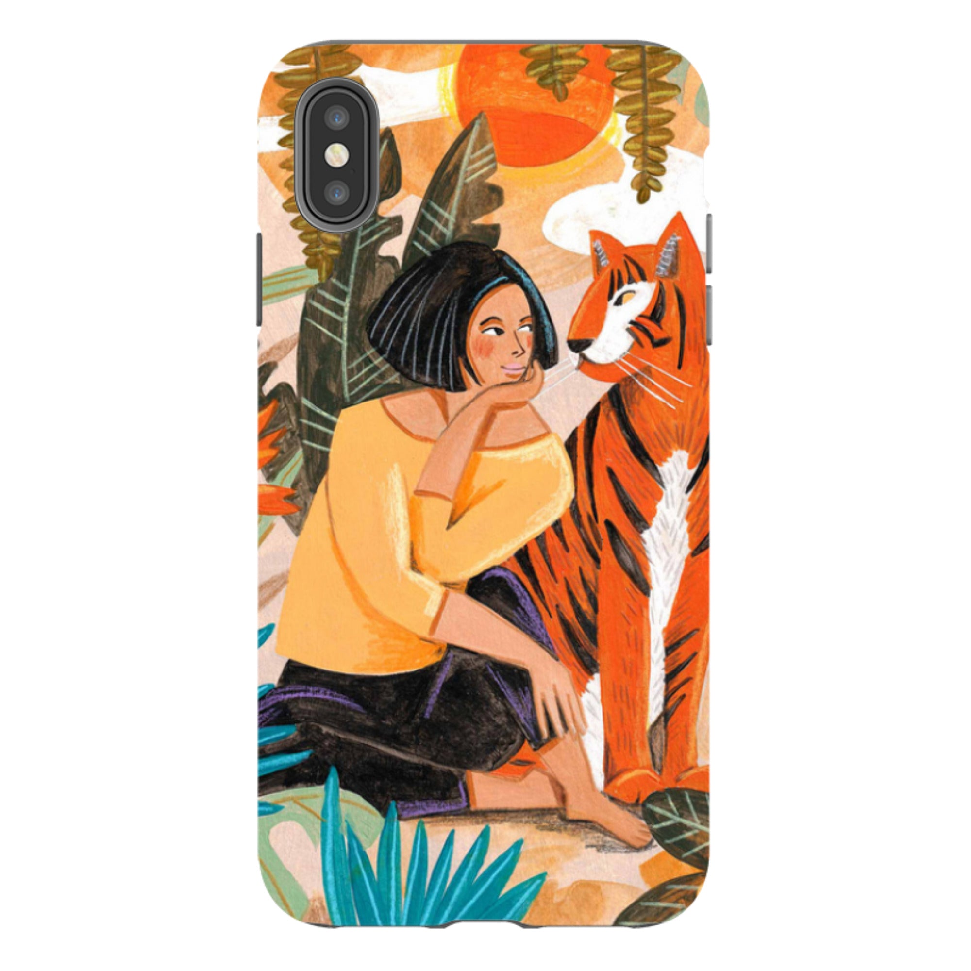 iPhone Tough Case - Hello Tiger By Caroline Bonne Muller