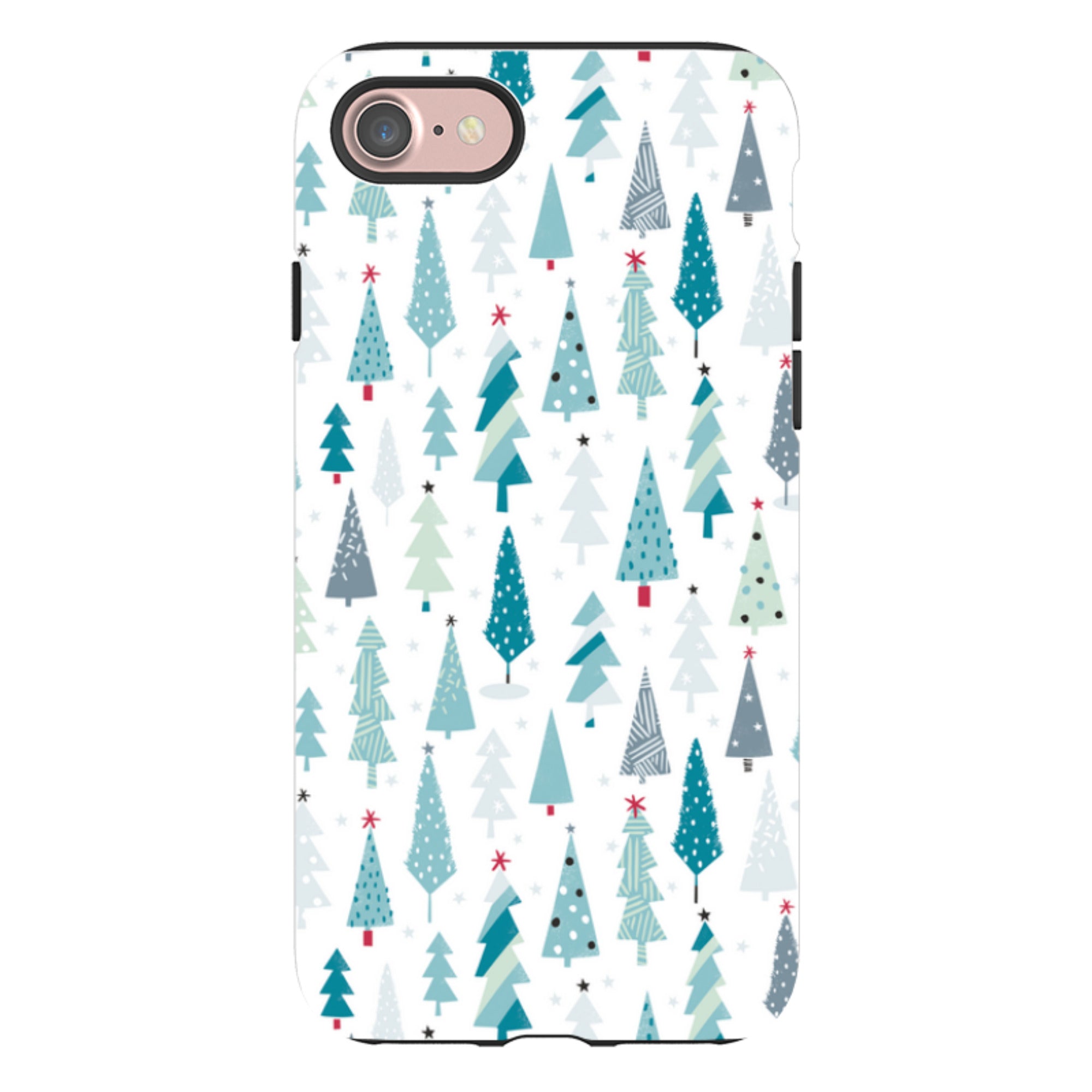 iPhone Tough Case - Little Xmas Trees By Ali Brookes
