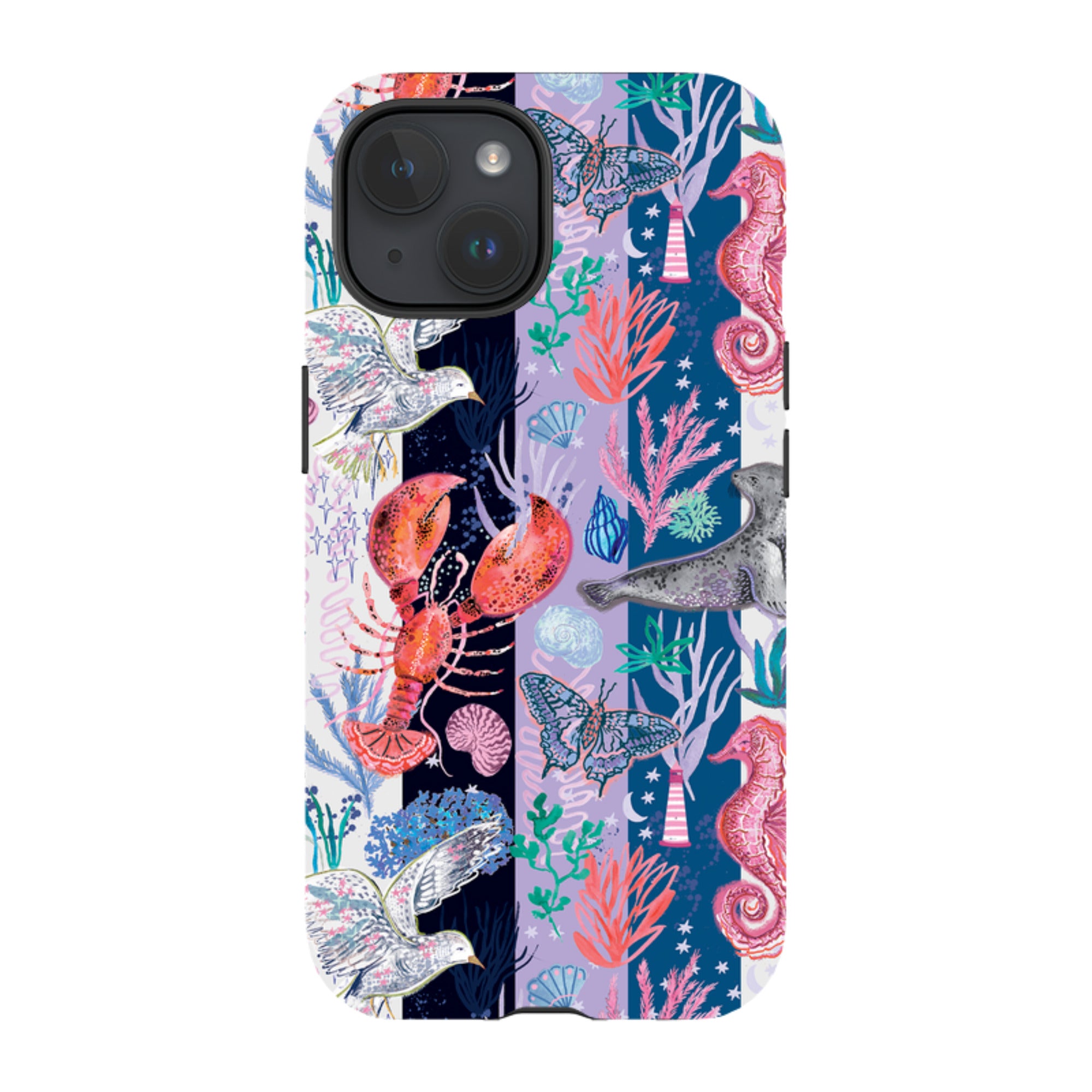 iPhone MagSafe Tough Case - Coastal Calling Stripe II By Emma Frances Grant