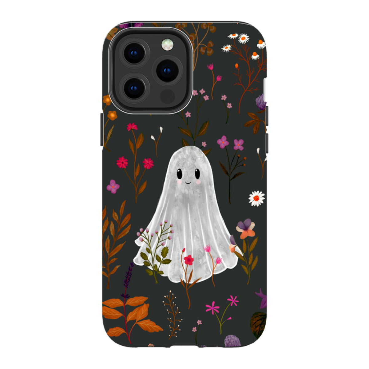 iPhone Tough Case - Ghost in the Garden - Charcoal Multi By Katherine Quinn