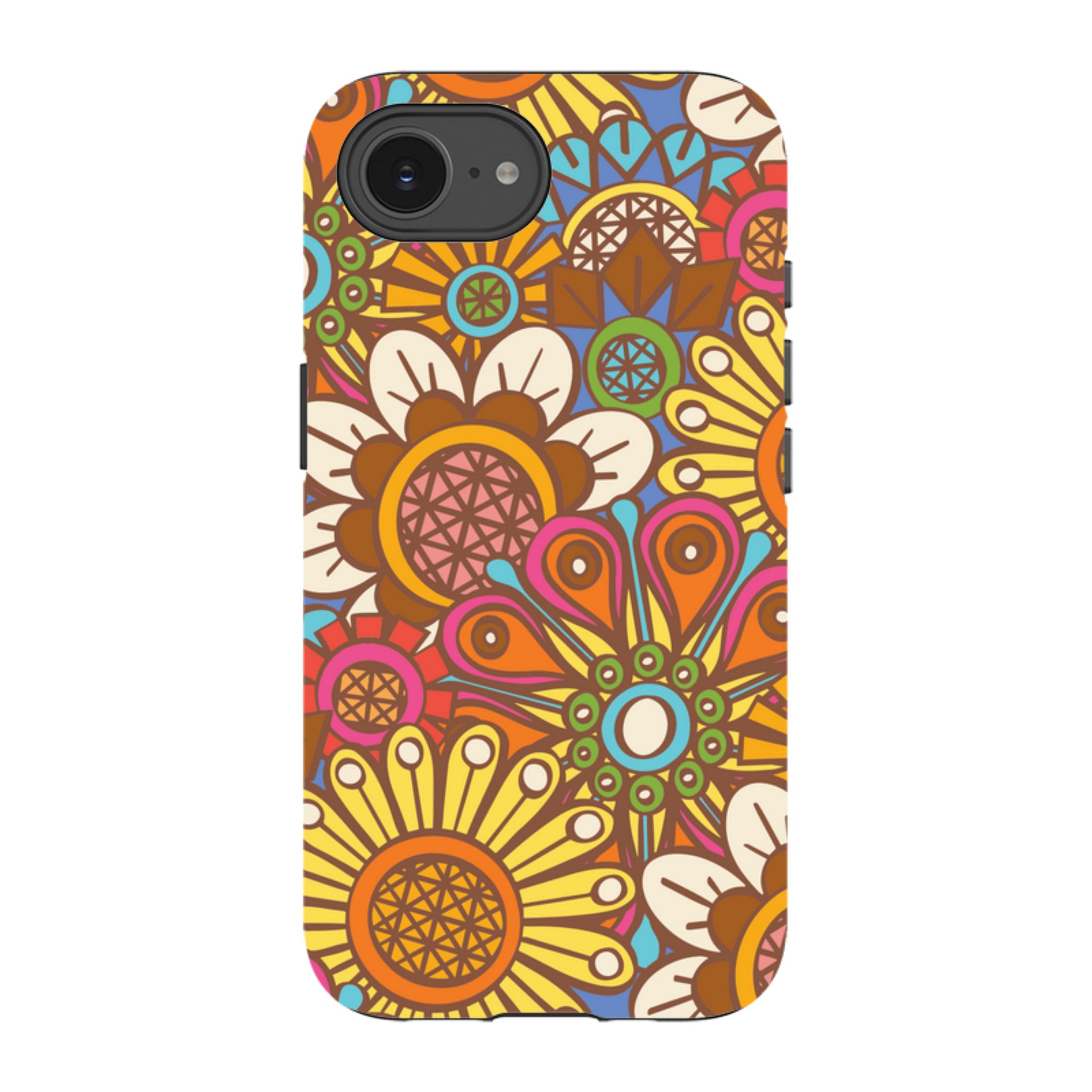 iPhone Tough Case - Retro Posy Brights By Amelia Bowman