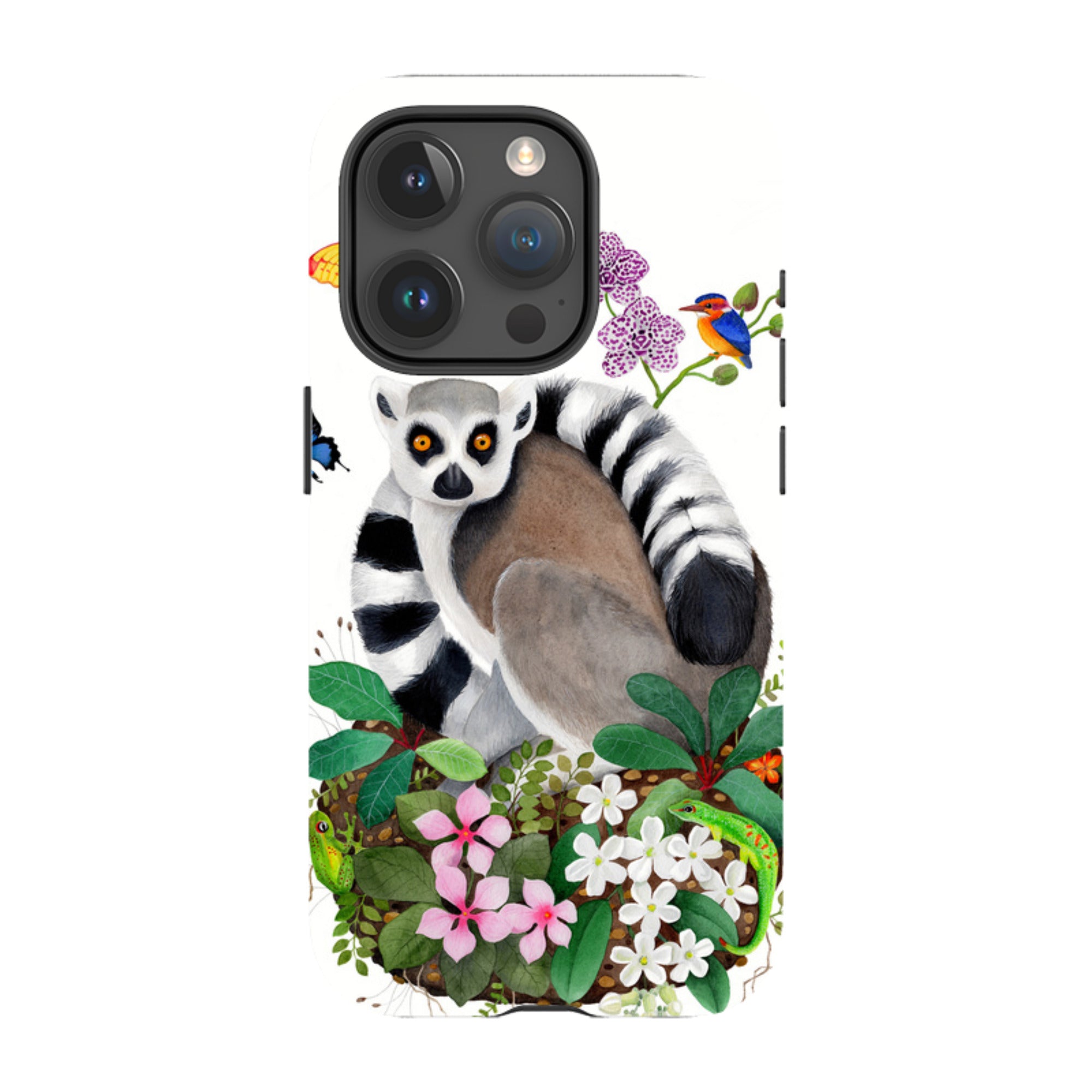 iPhone Tough Case - Madagascar Lemur By Bex Parkin