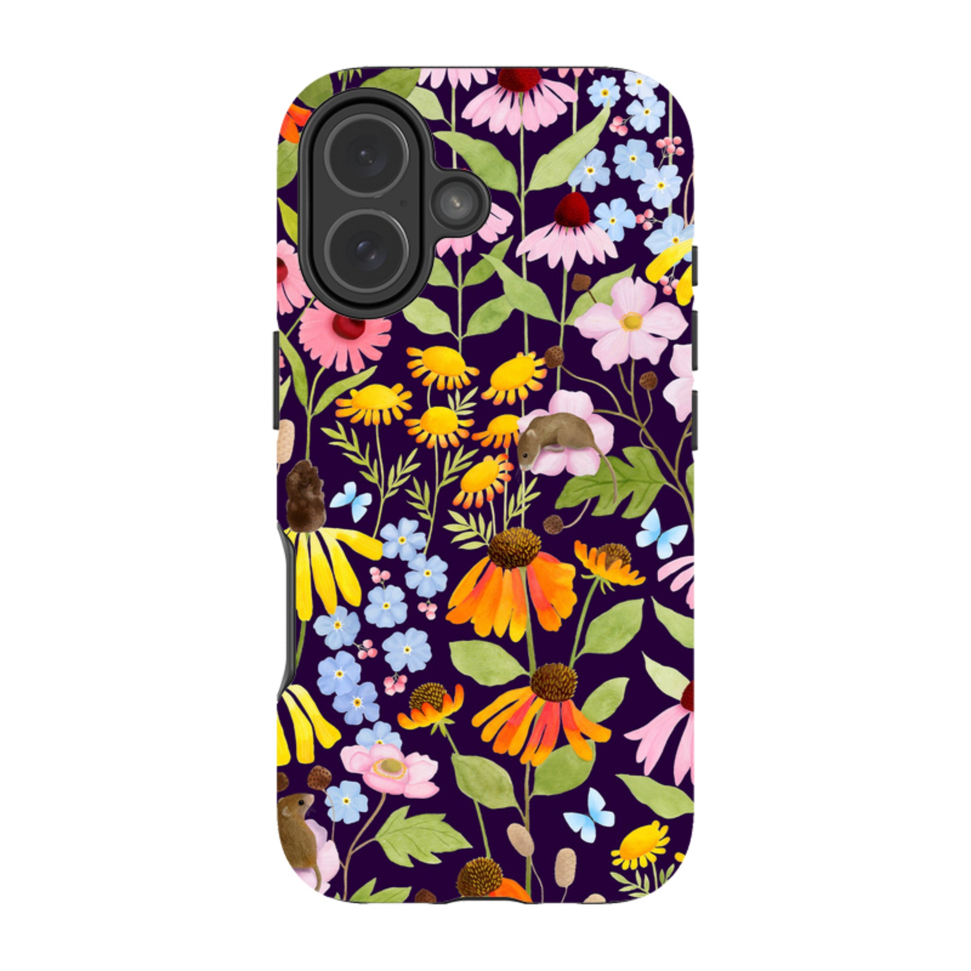 iPhone MagSafe Tough Case -  Mice and Wild Flowers By Bex Parkin