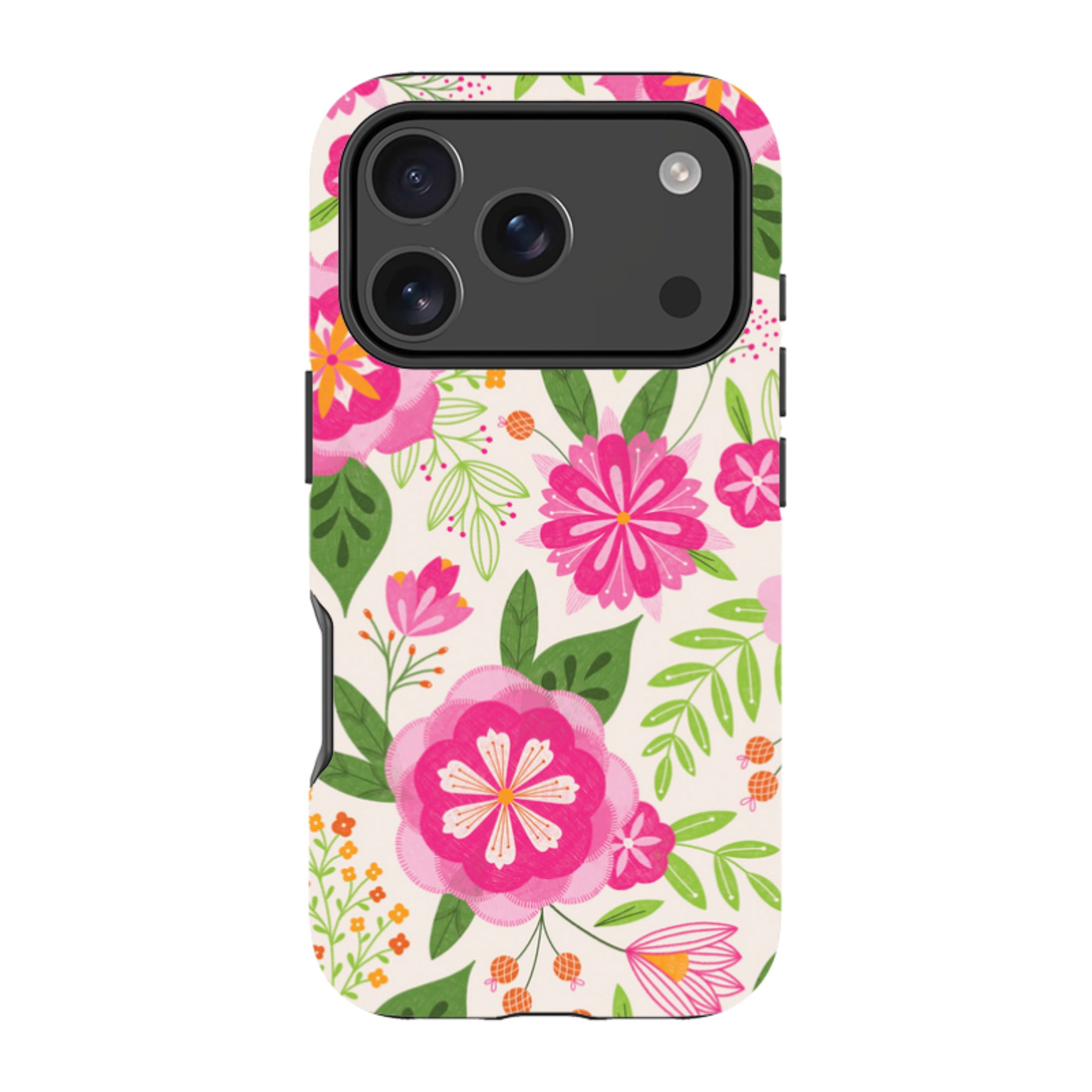 iPhone Tough Case - Big Bold Blooms Ivory By Jenny Zemanek